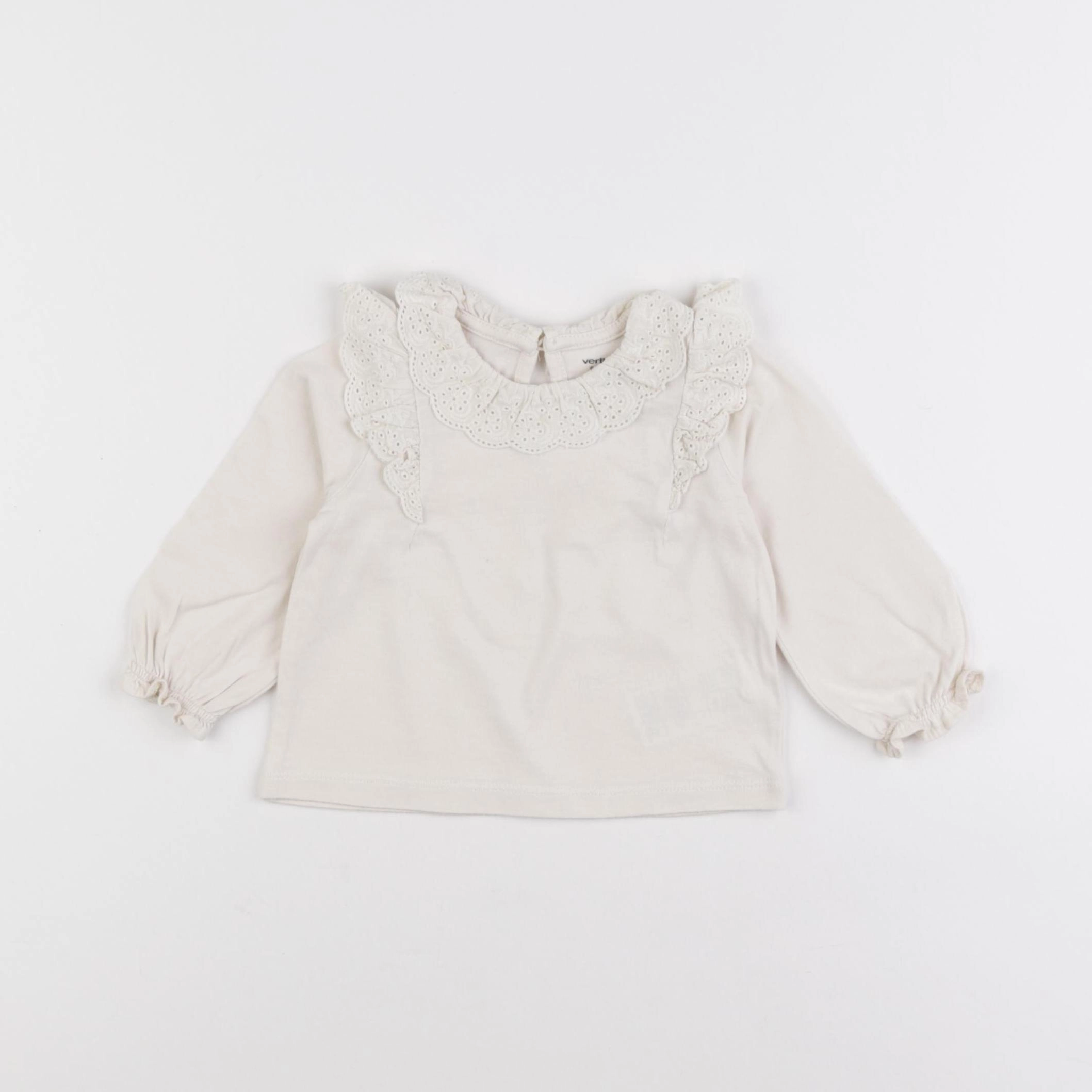Vertbaudet - blouse blanc - 6 mois
