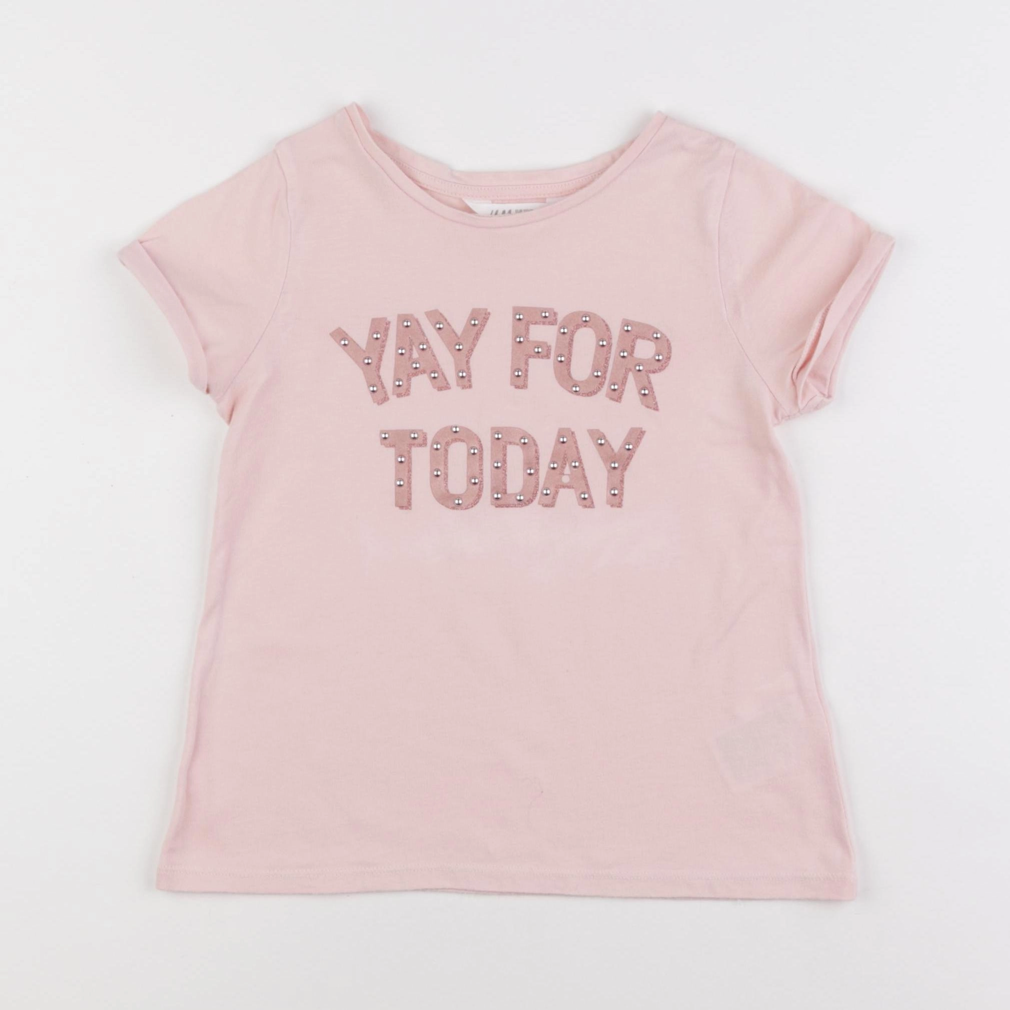 H&M - tee-shirt rose - 4/6 ans