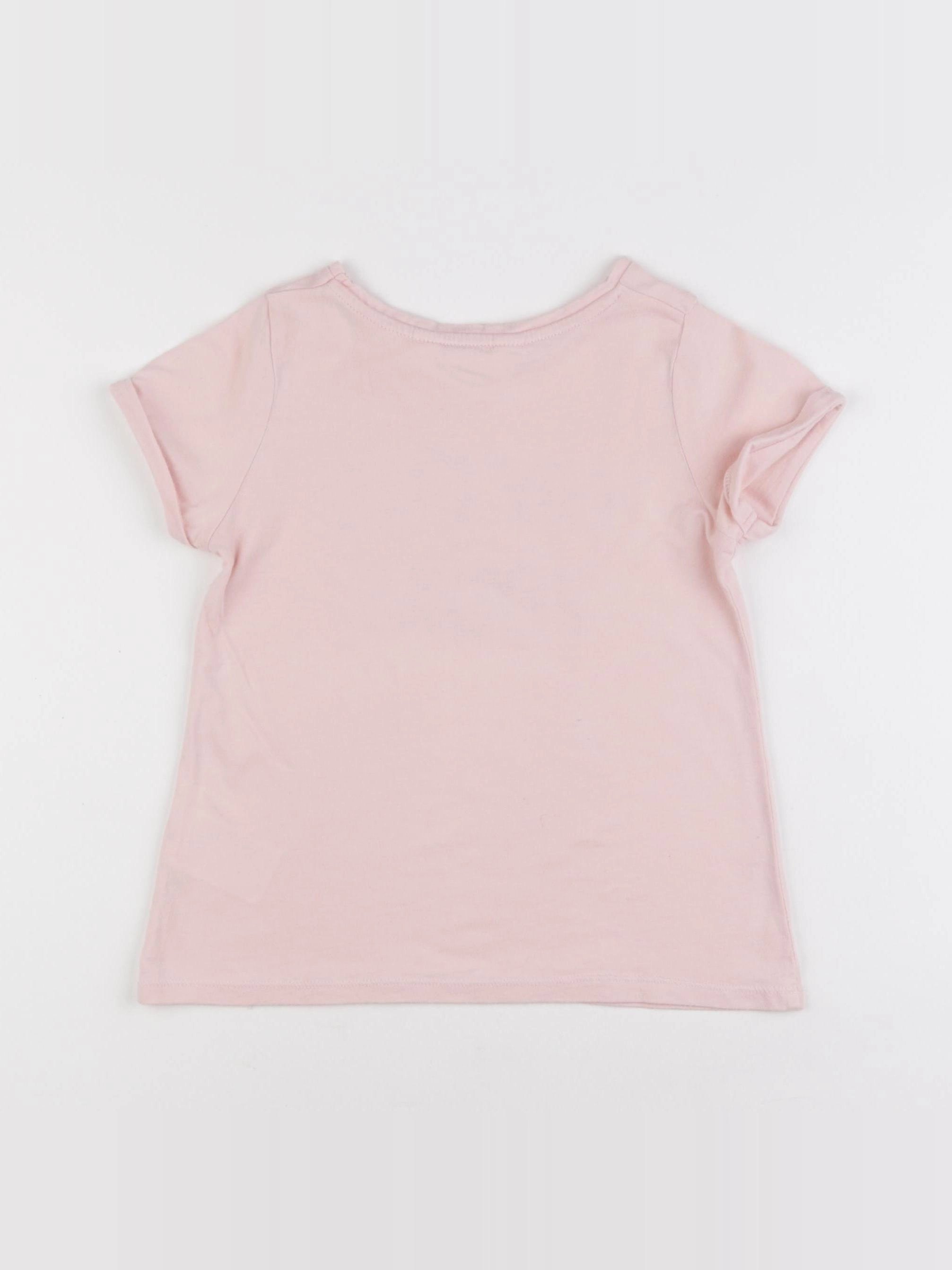 H&M - tee-shirt rose - 4/6 ans
