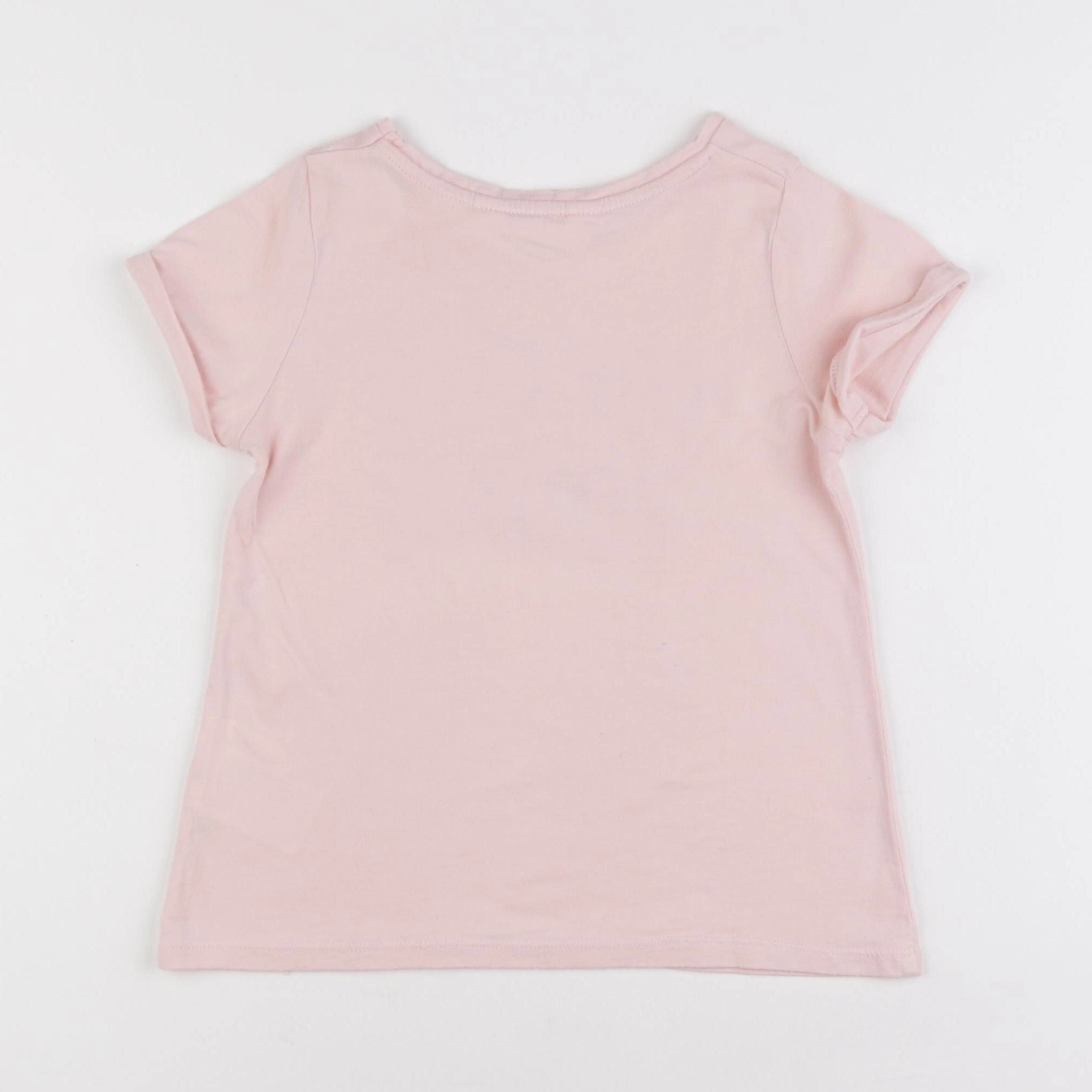 H&M - tee-shirt rose - 4/6 ans