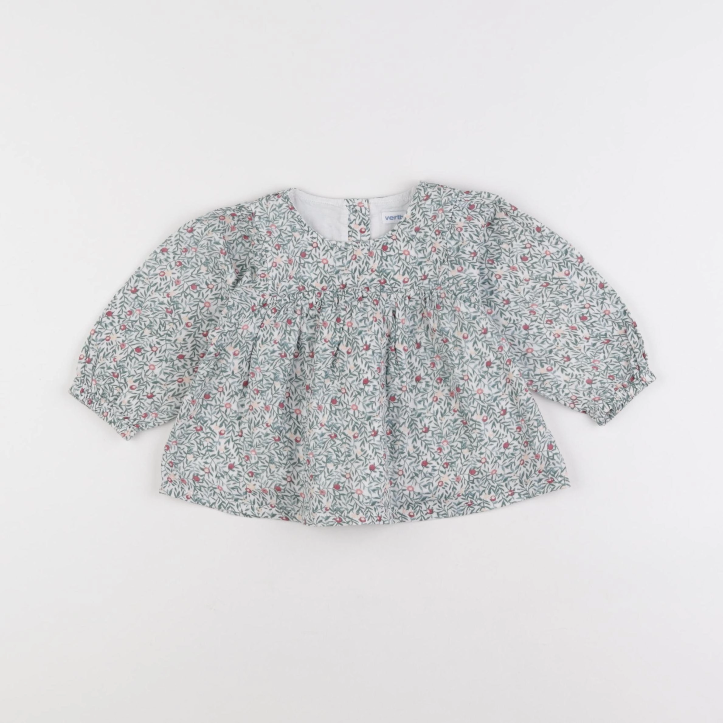 Vertbaudet - blouse vert - 9 mois