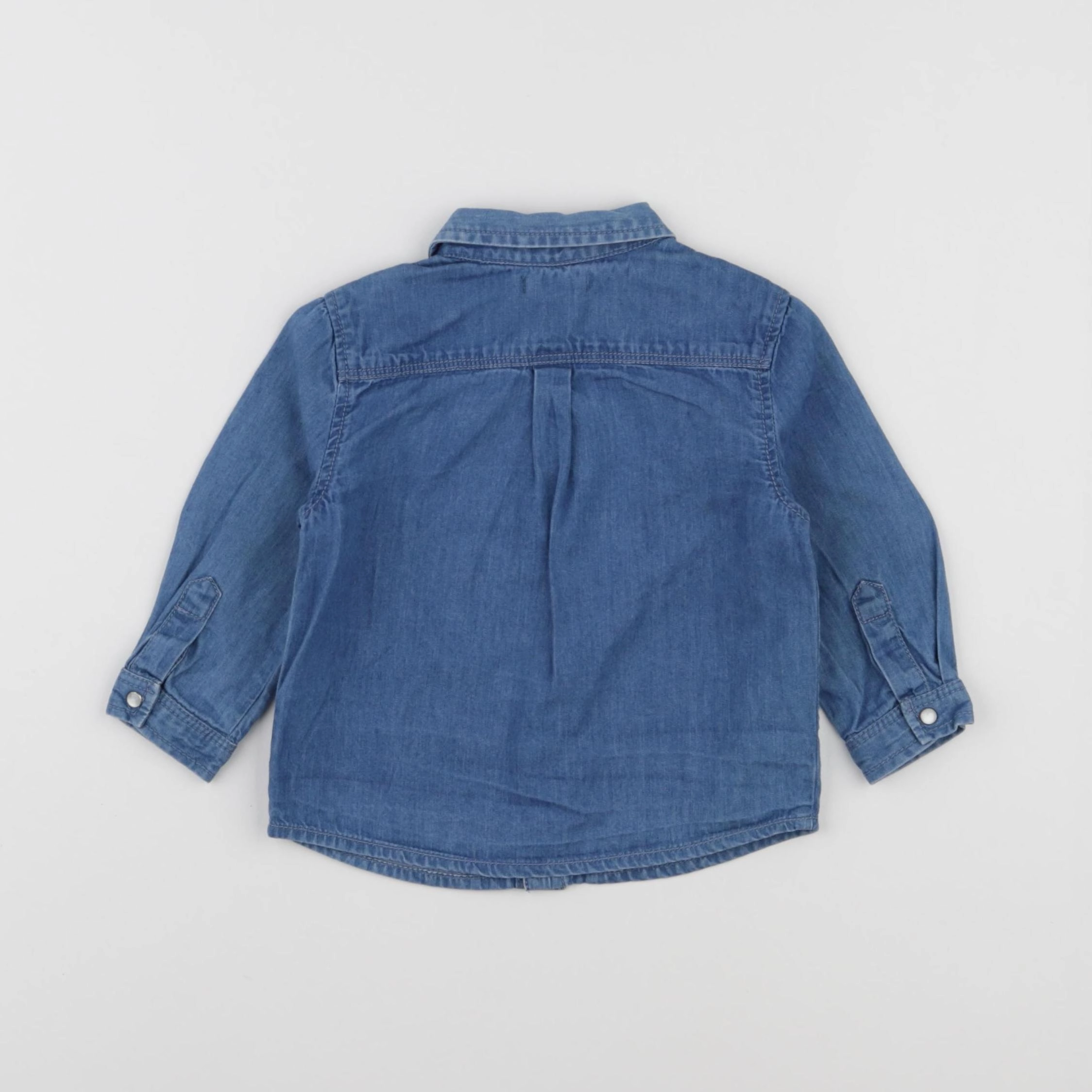 Boutchou - chemise bleu - 9 mois