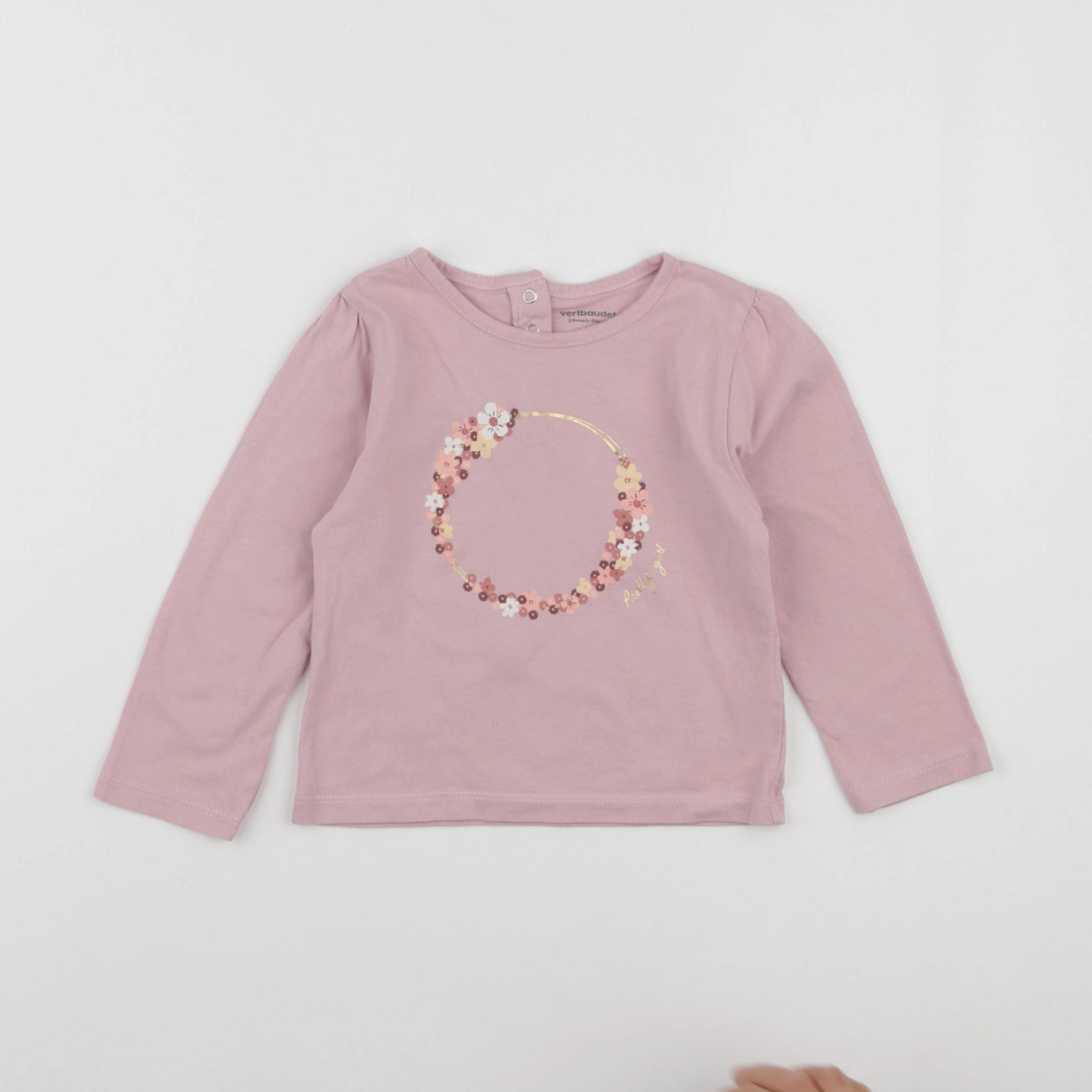 Vertbaudet - tee-shirt rose - 24 mois