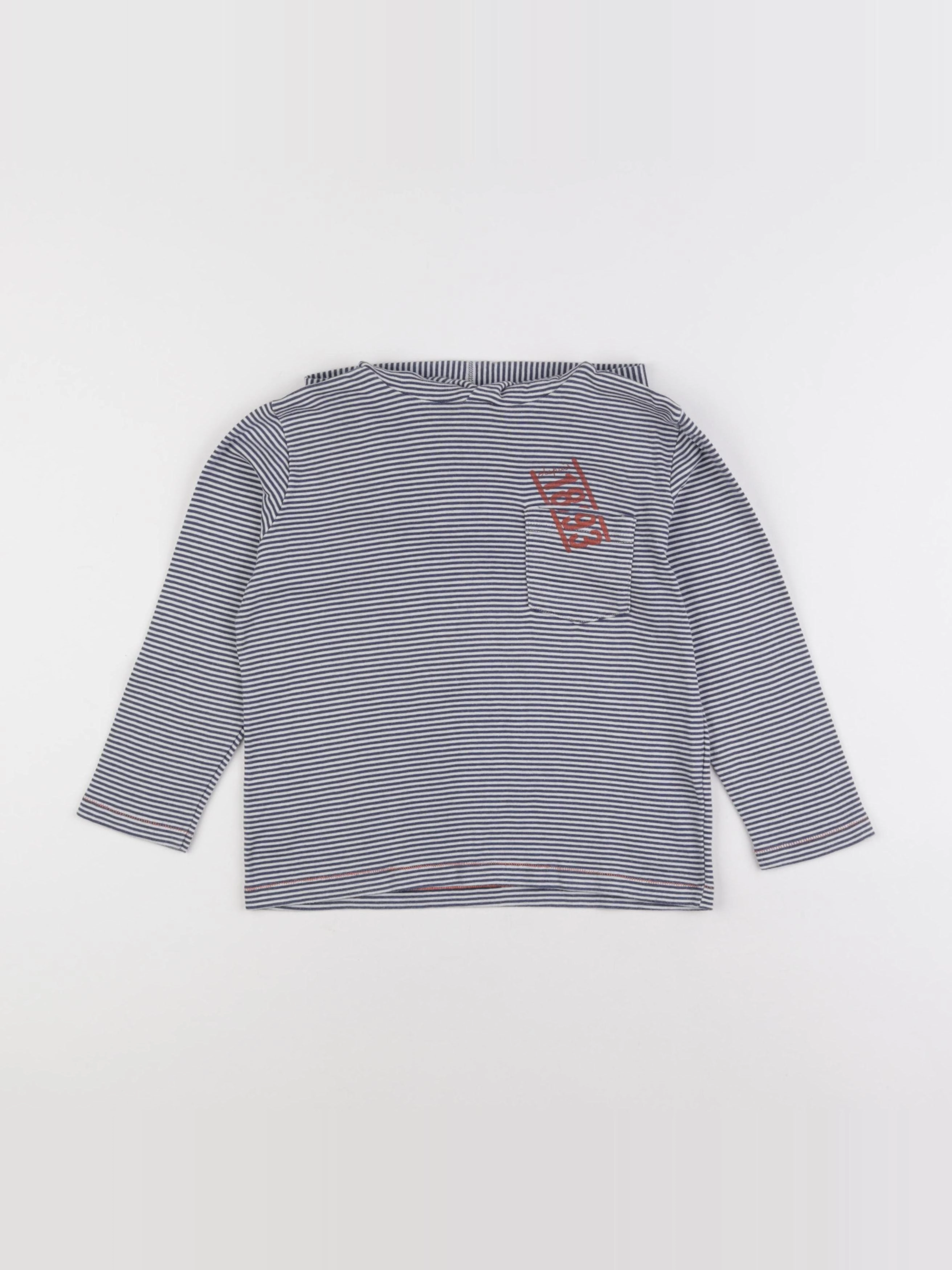 Petit Bateau - sweat bleu - 6 ans