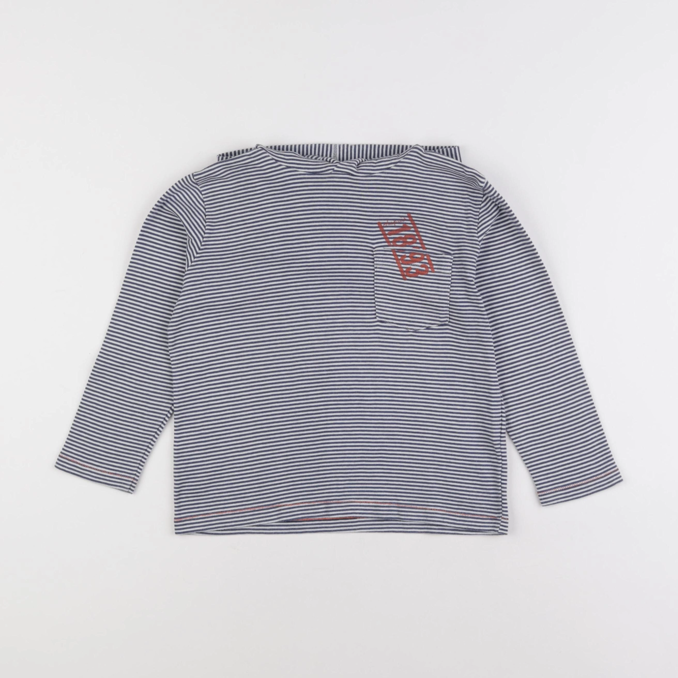Petit Bateau - sweat bleu - 6 ans