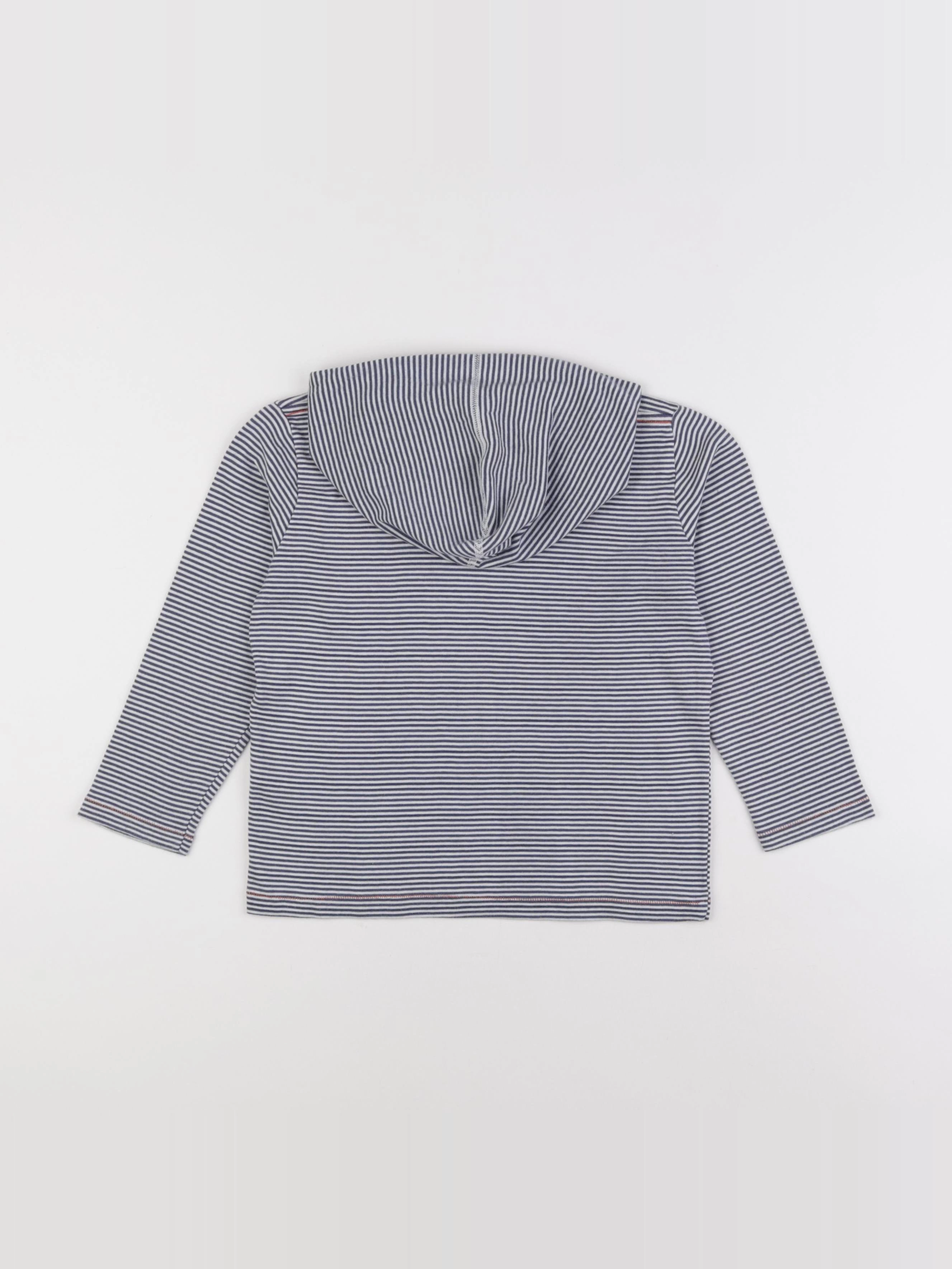 Petit Bateau - sweat bleu - 6 ans
