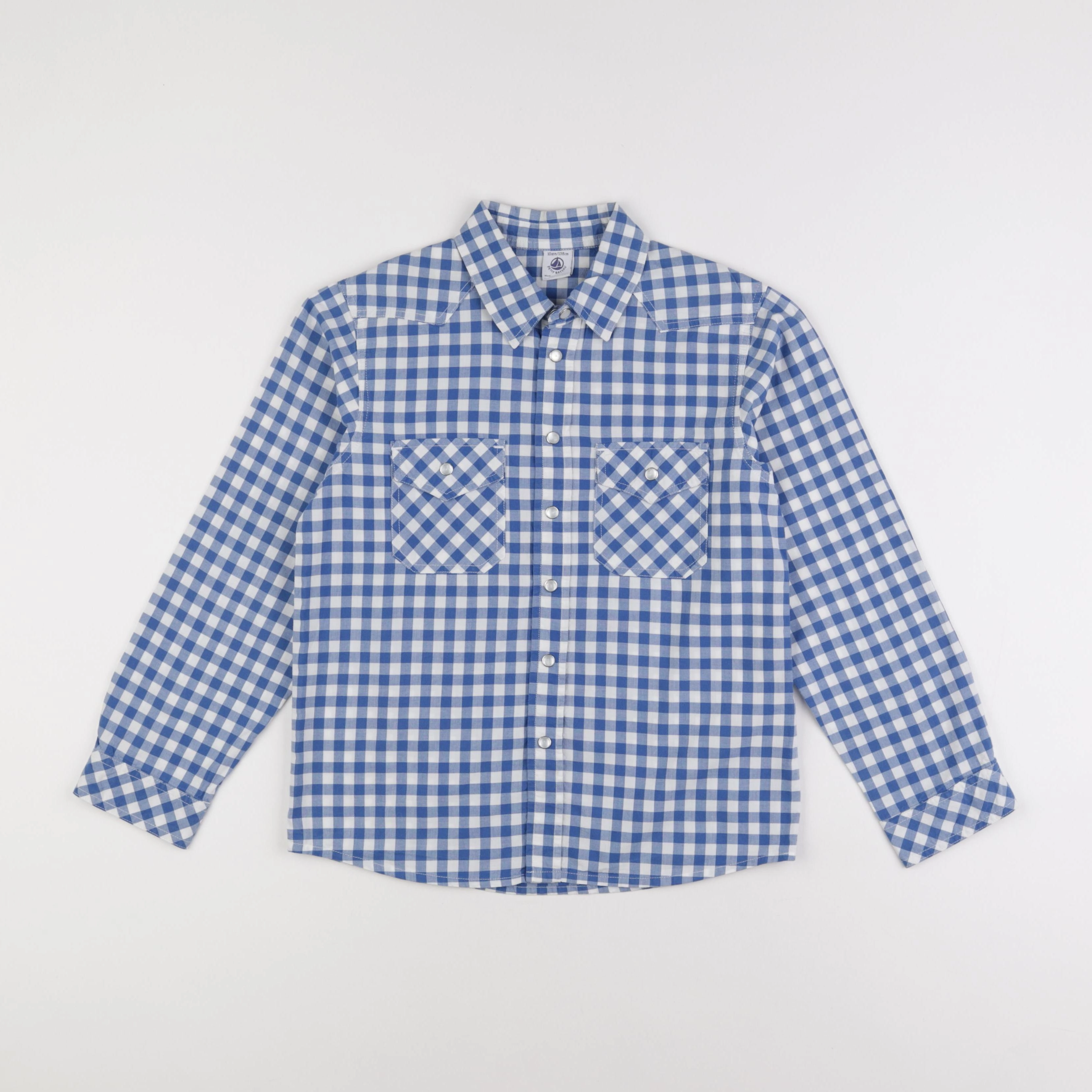 Petit Bateau - chemise bleu - 10 ans
