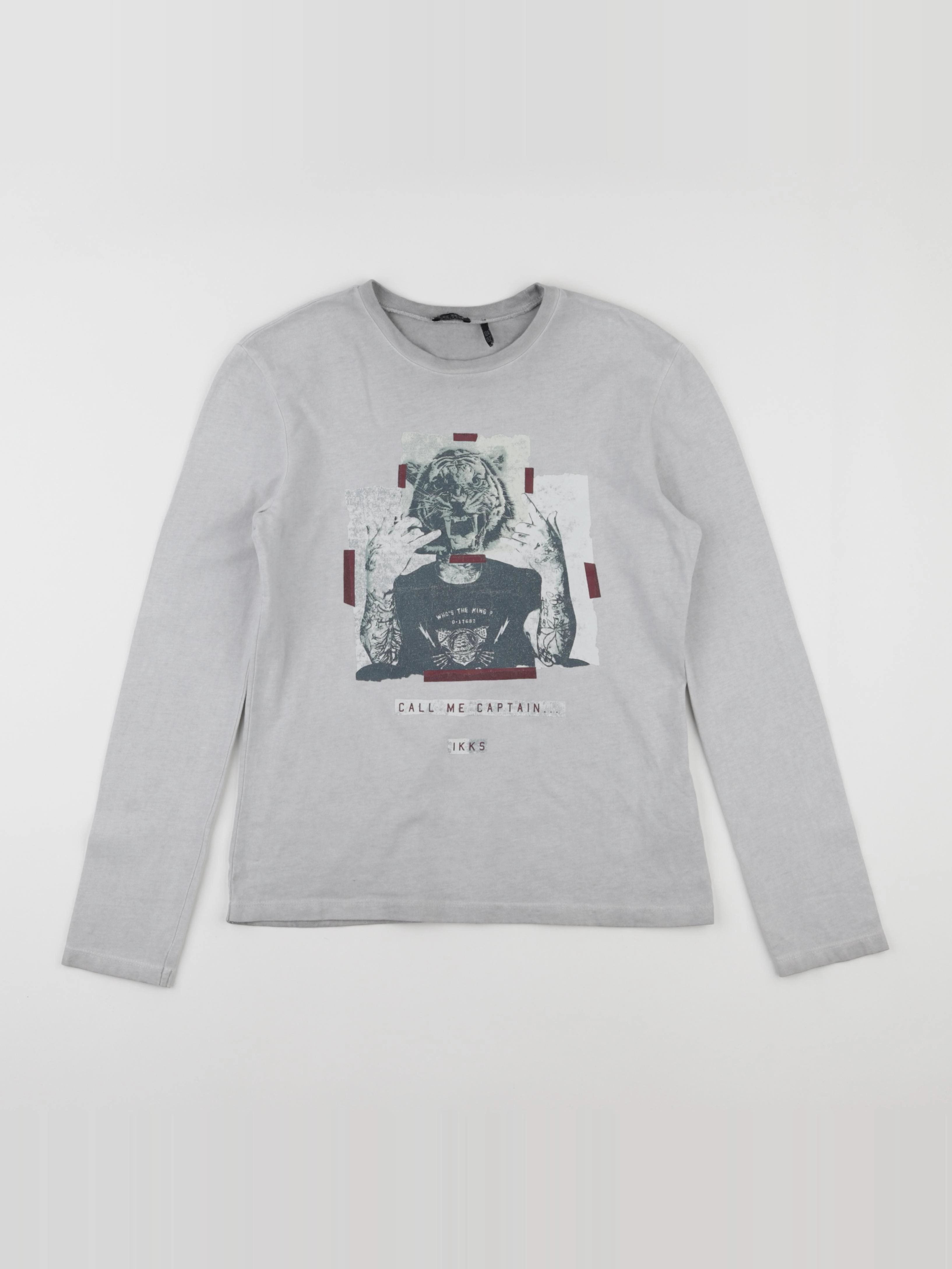 IKKS - tee-shirt gris - 12 ans