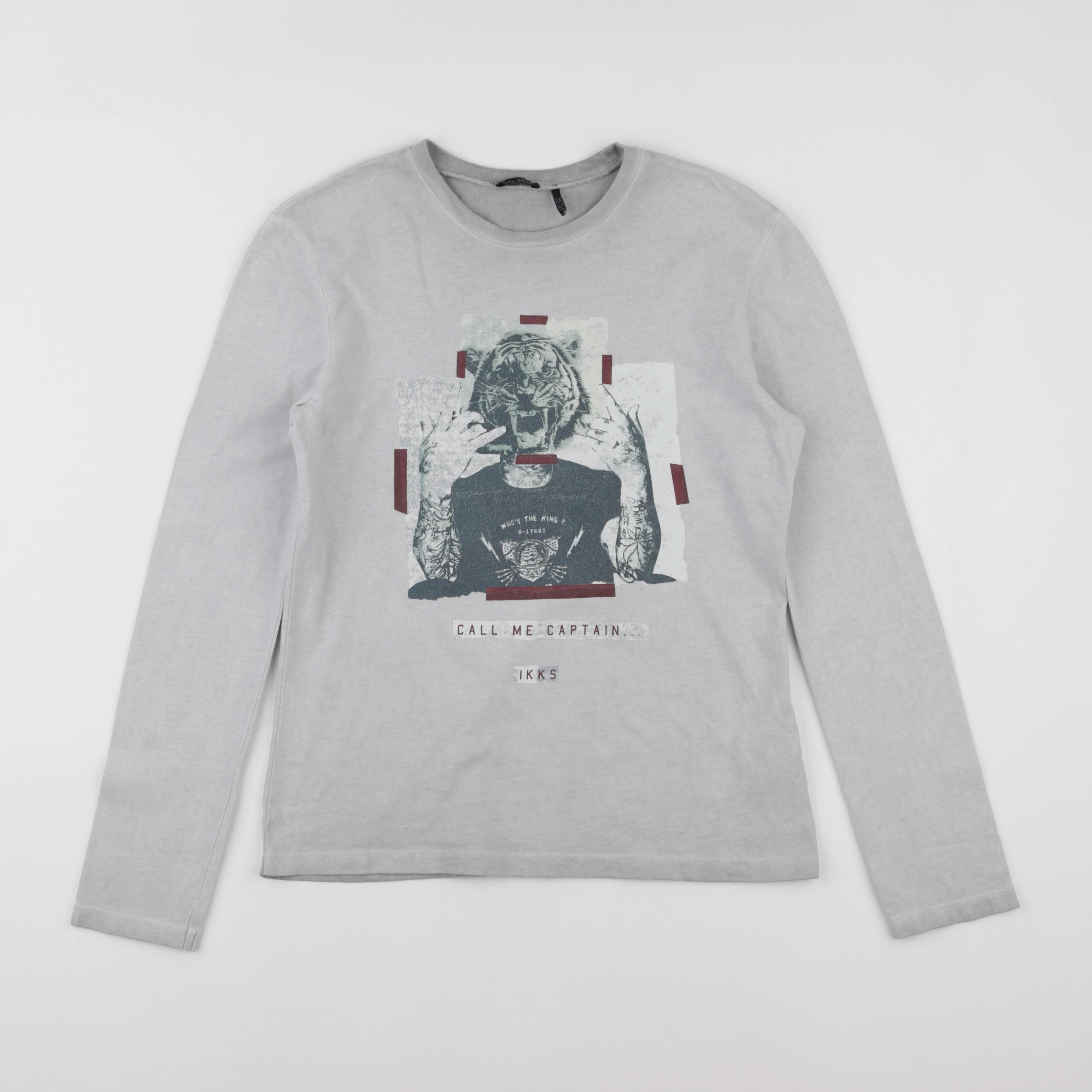 IKKS - tee-shirt gris - 12 ans