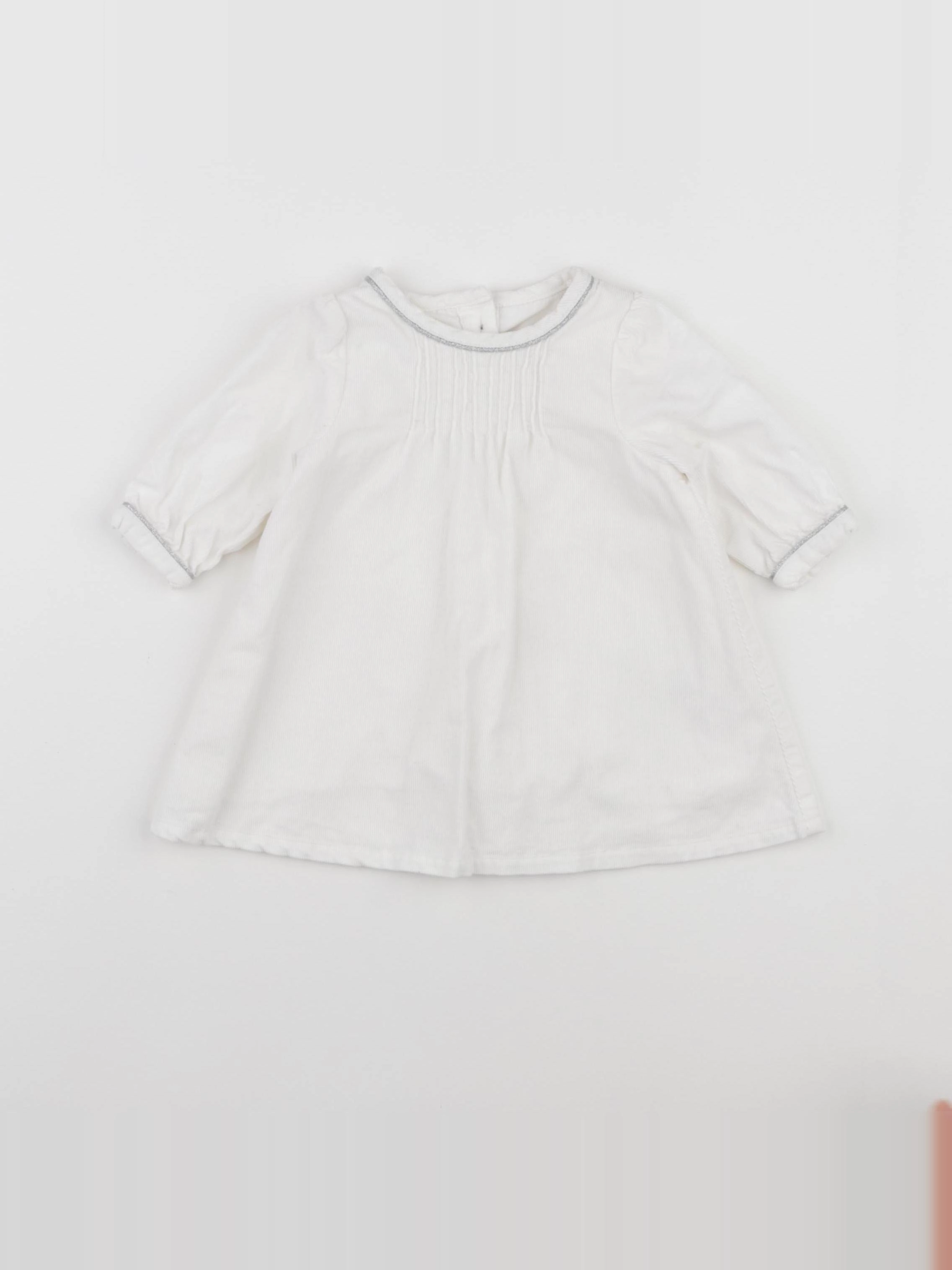 Petit Bateau - robe blanc - 3 mois