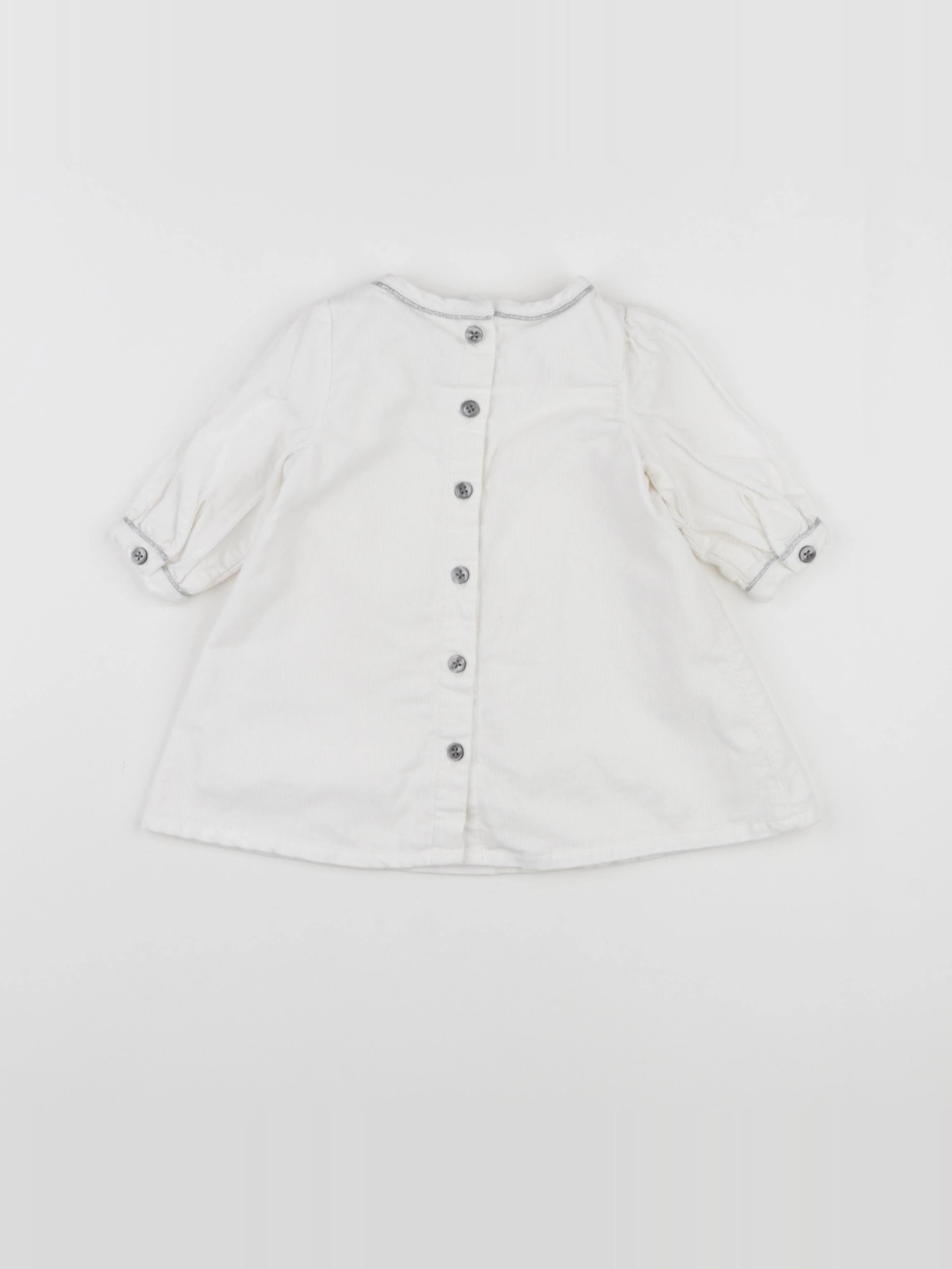 Petit Bateau - robe blanc - 3 mois