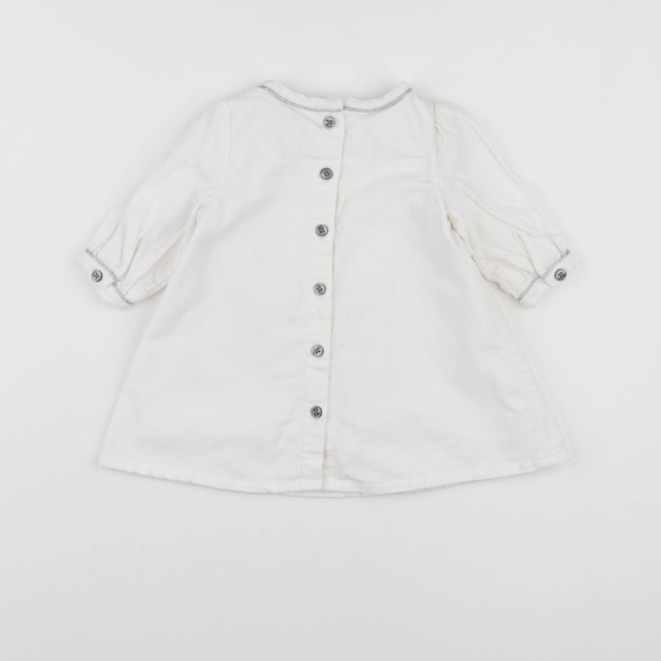 Petit Bateau - robe blanc - 3 mois