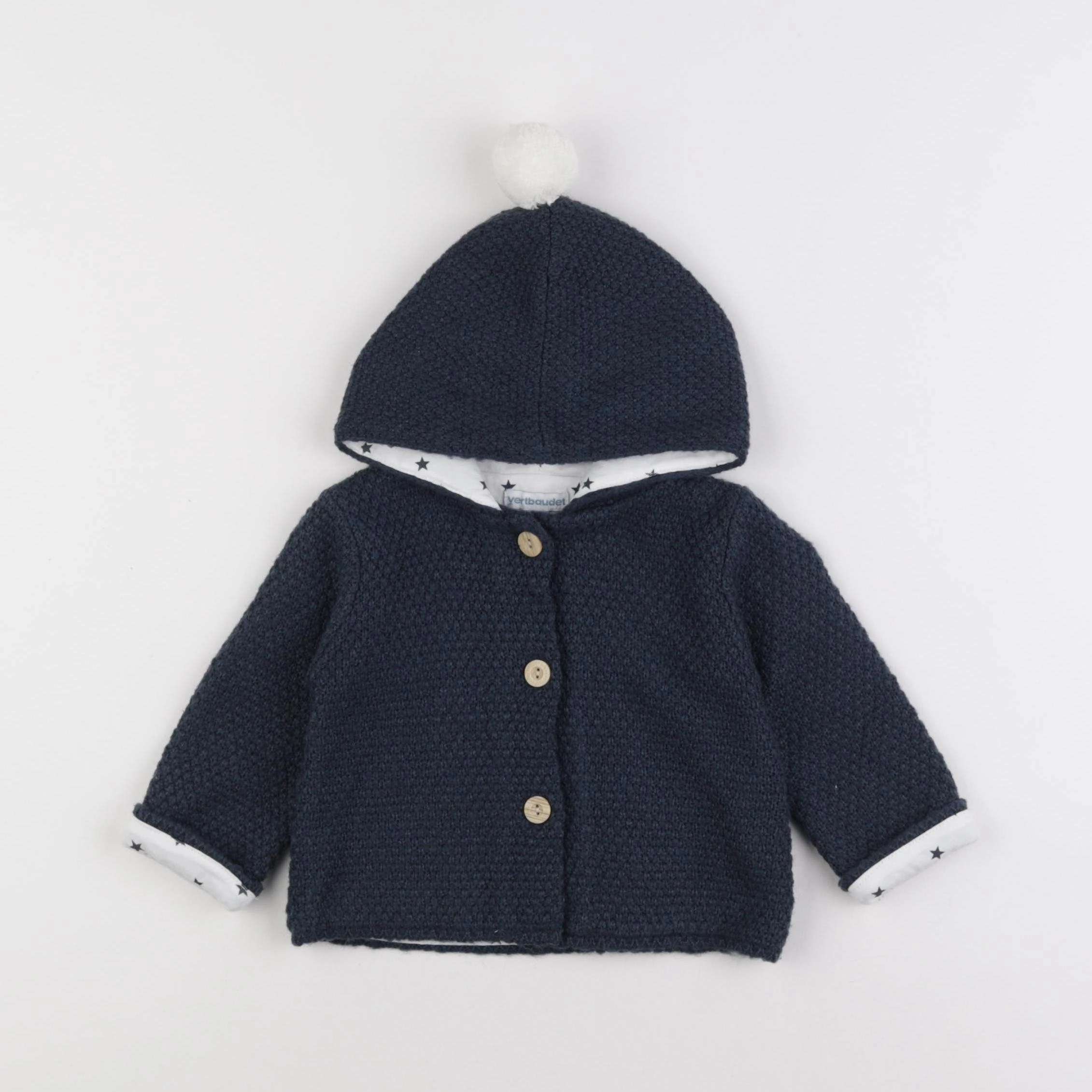 Vertbaudet - gilet bleu - 6 mois