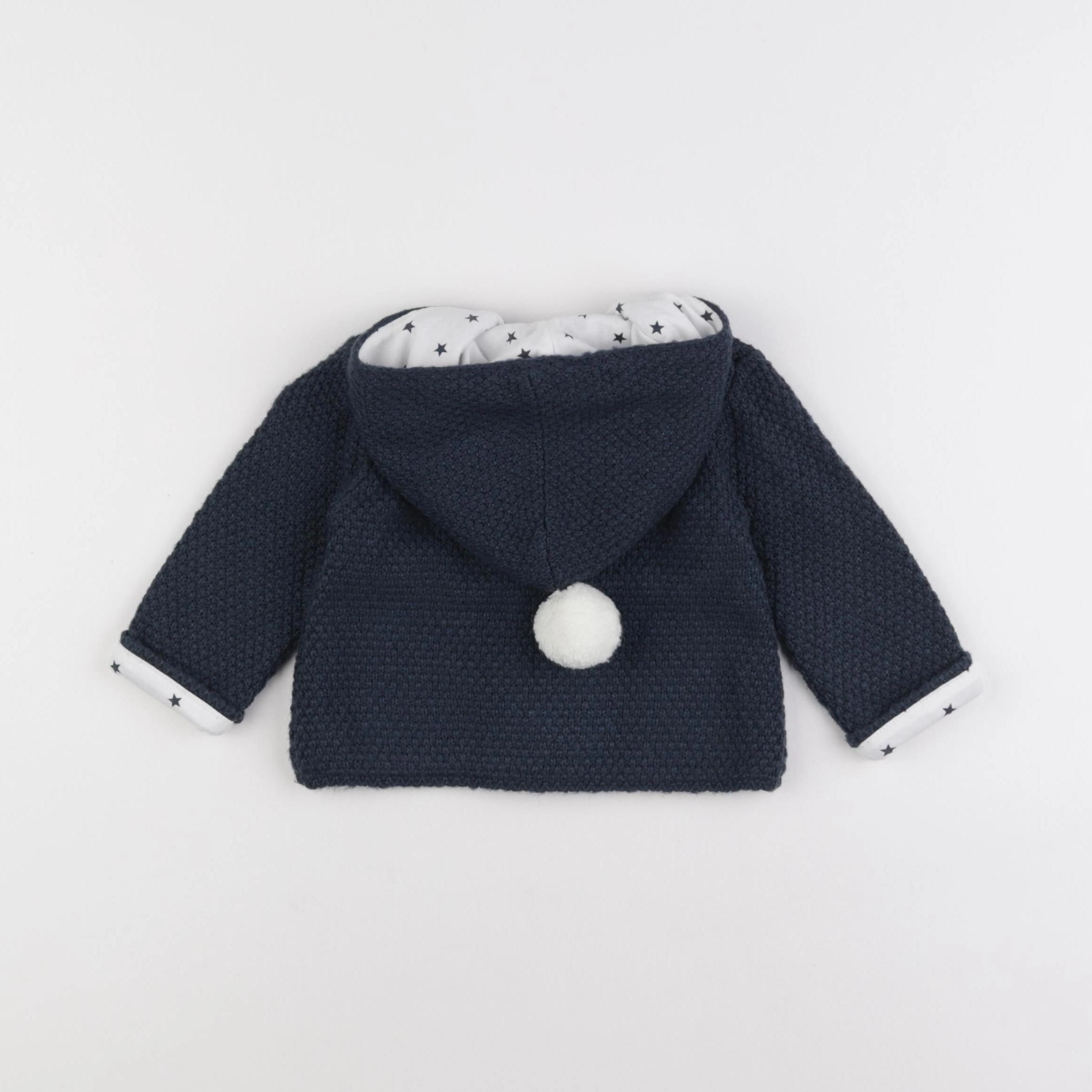 Vertbaudet - gilet bleu - 6 mois