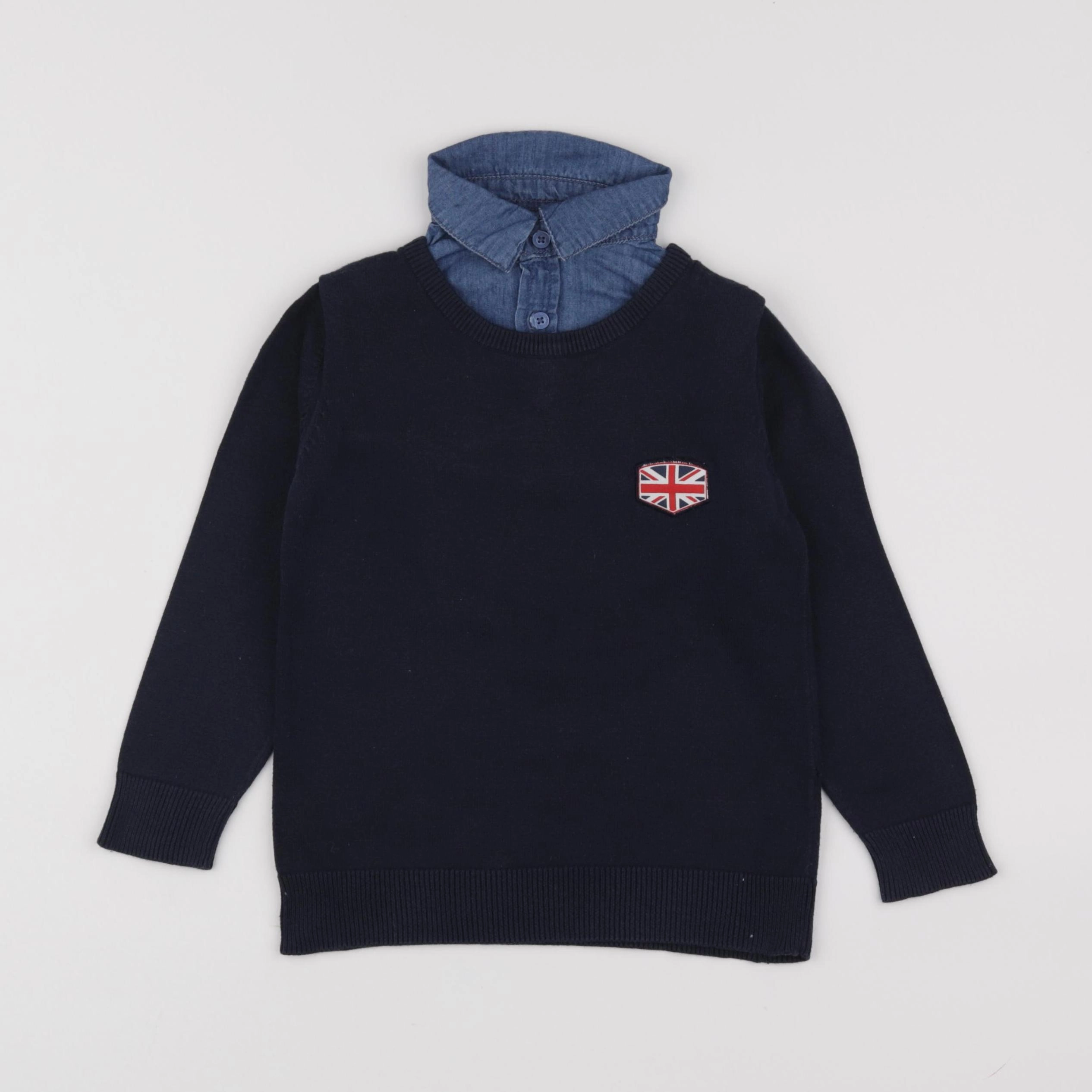 Vertbaudet - pull bleu - 5 ans