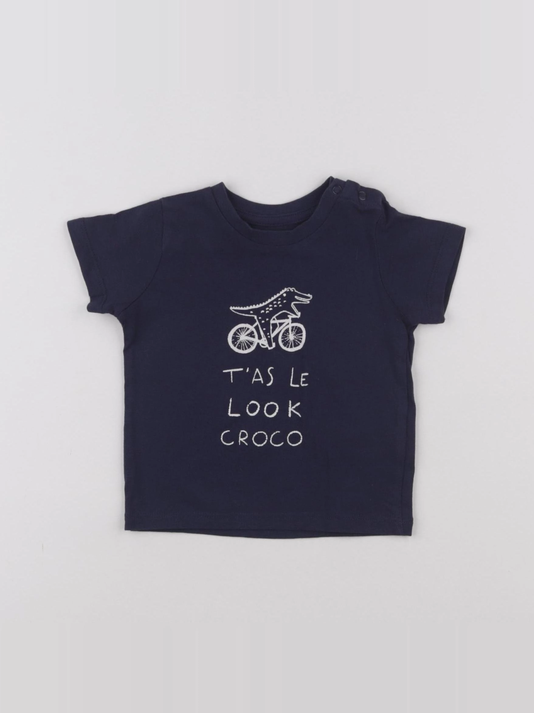 Vertbaudet - tee-shirt bleu - 6 mois