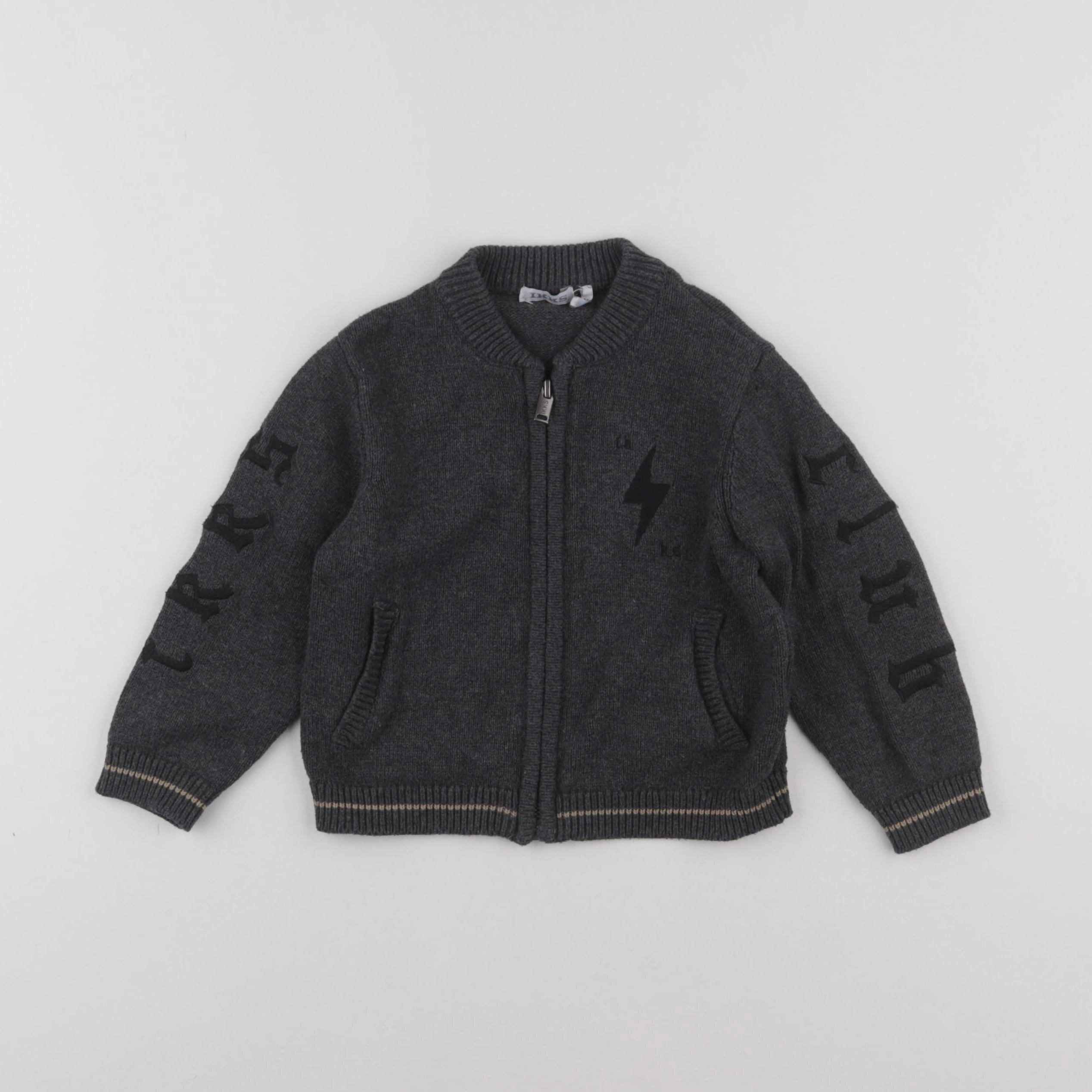 IKKS - gilet gris - 2 ans