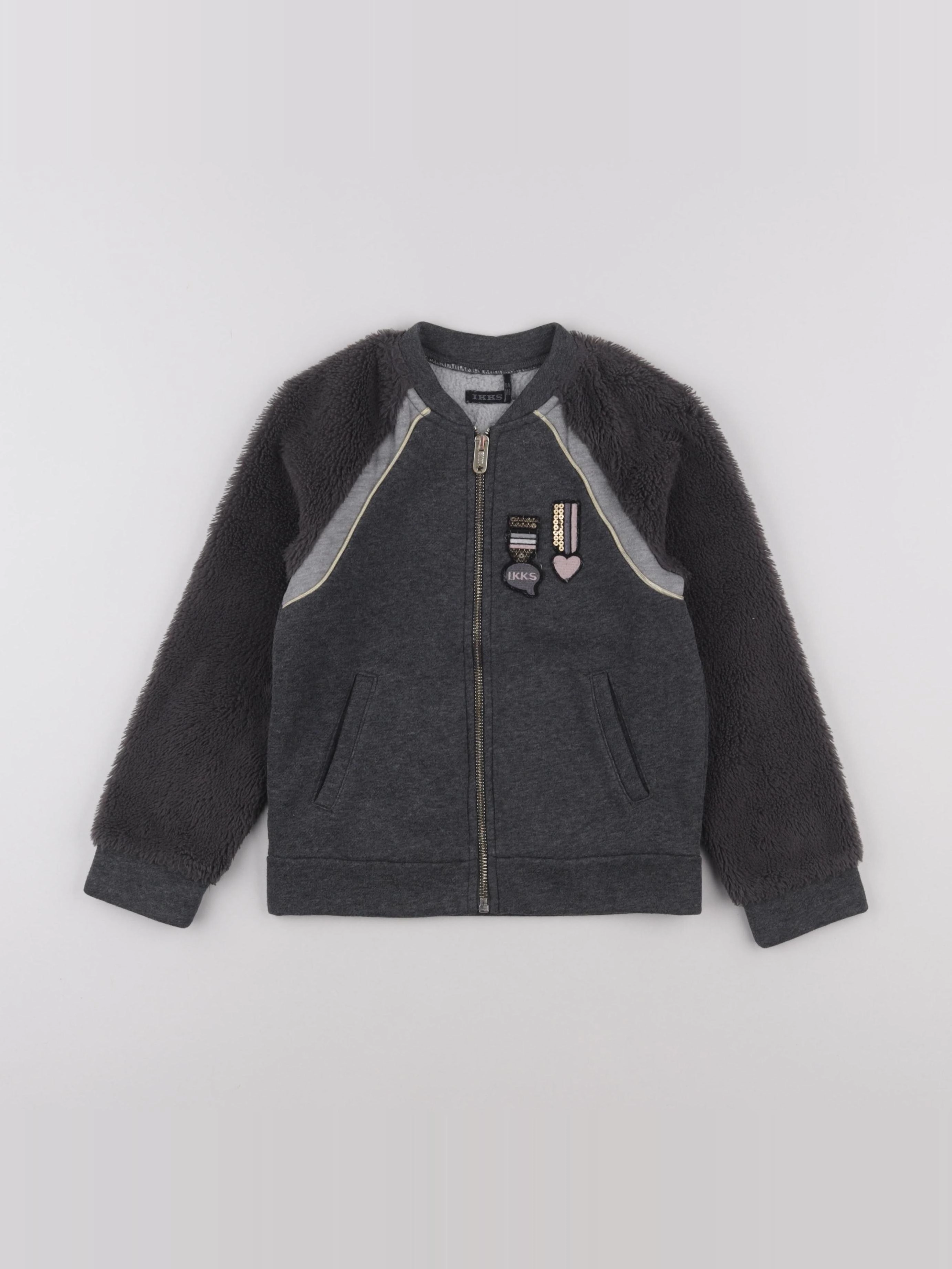IKKS - sweat gris - 6 ans