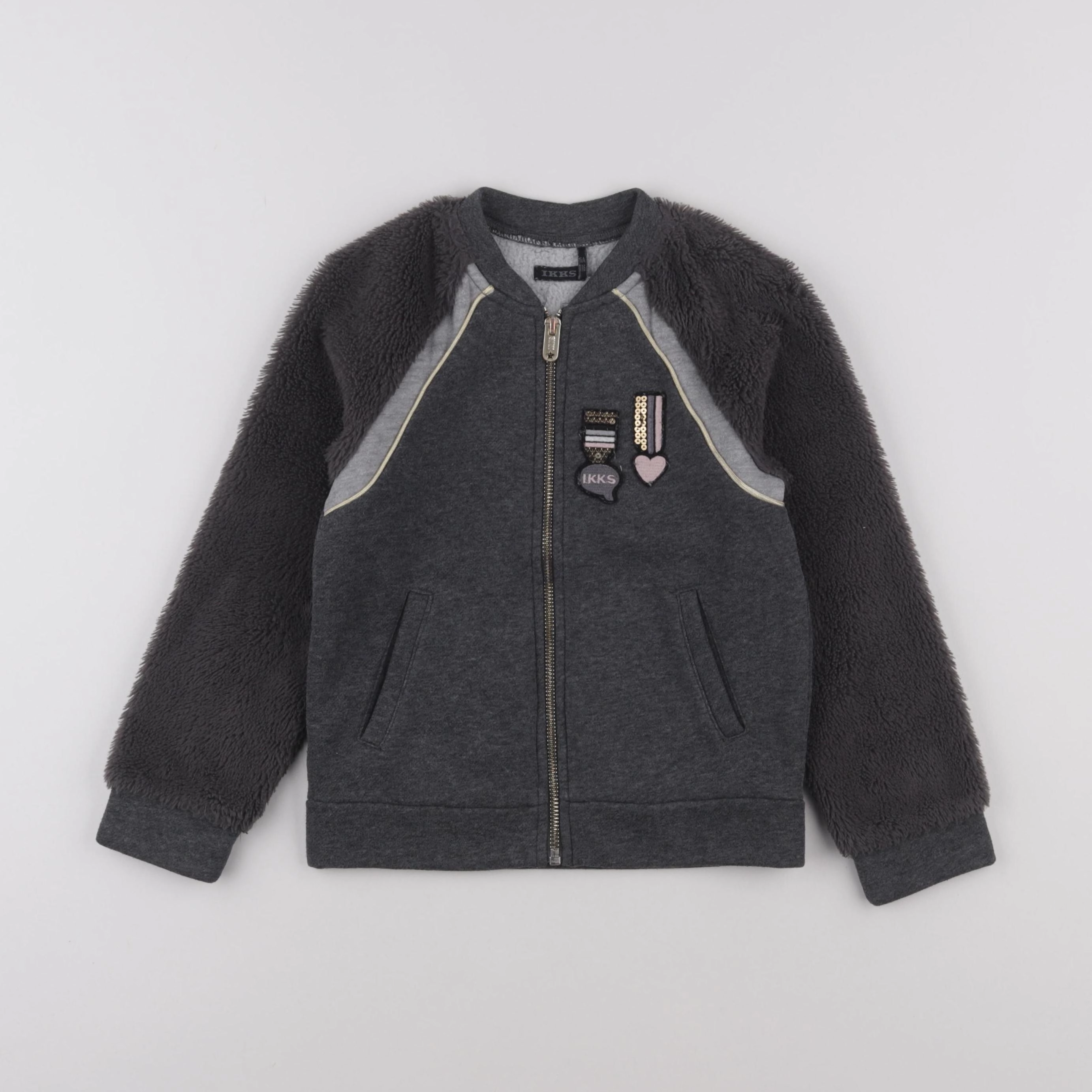 IKKS - sweat gris - 6 ans
