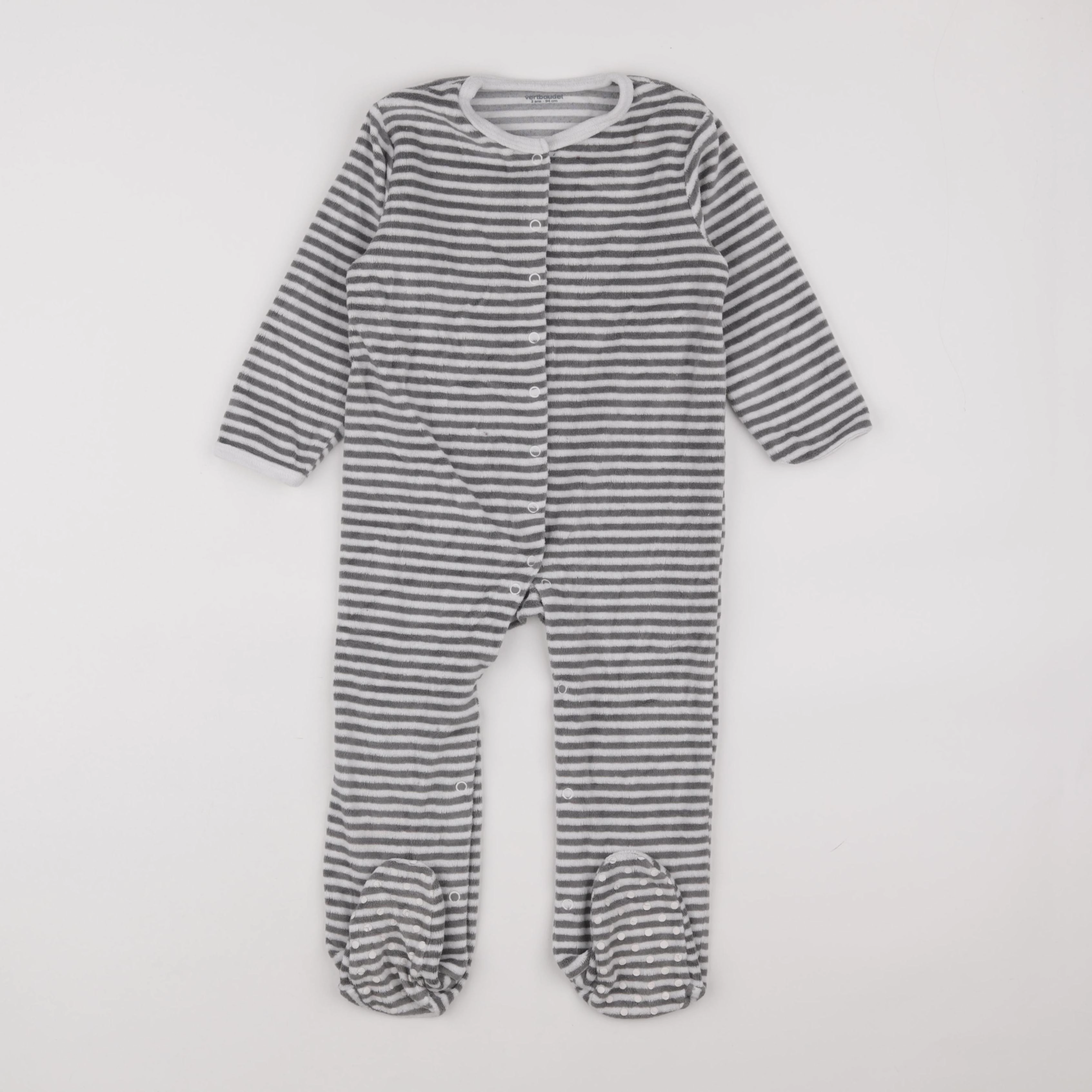 Vertbaudet - pyjama velours gris - 3 ans