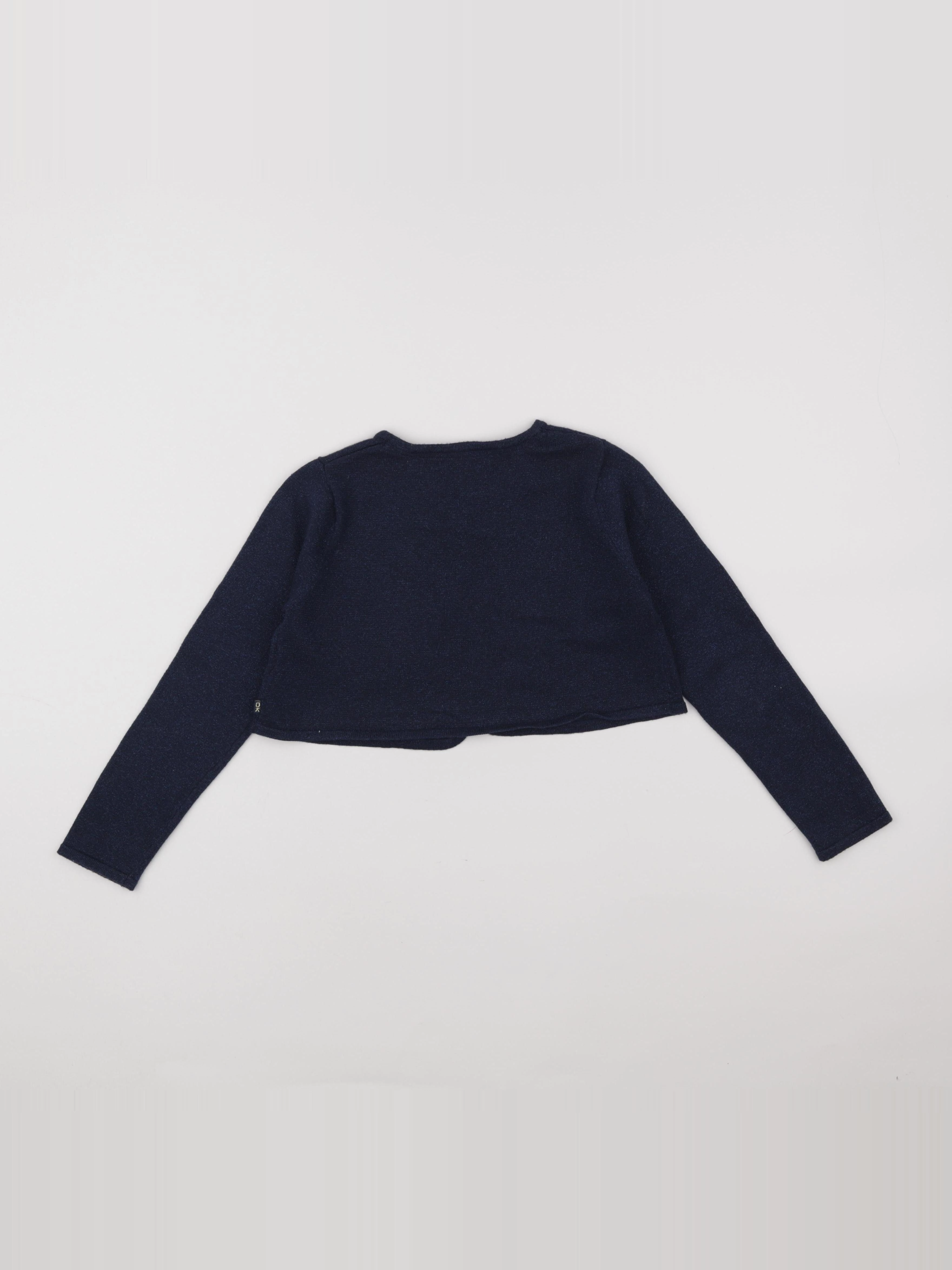 Okaidi - gilet bleu, argent - 8 ans