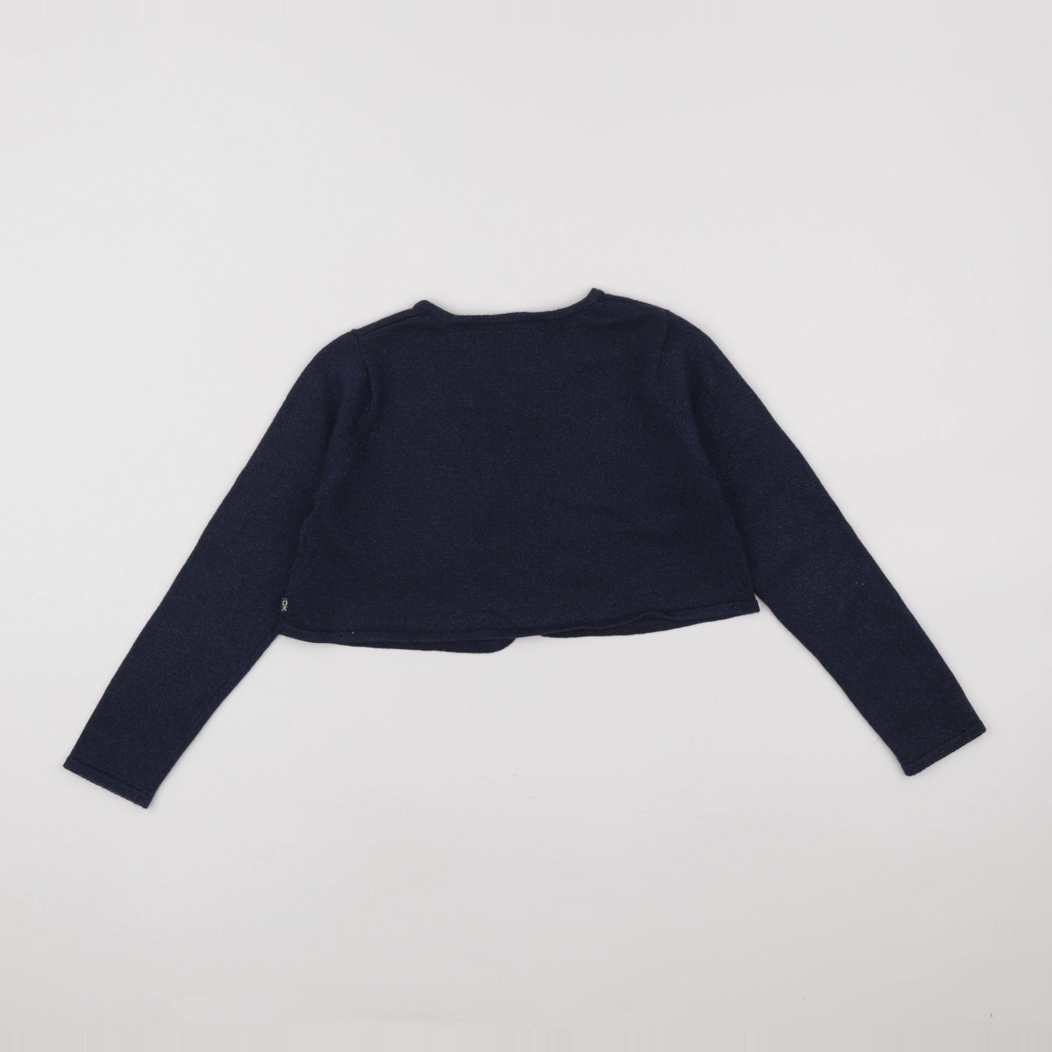 Okaidi - gilet bleu, argent - 8 ans