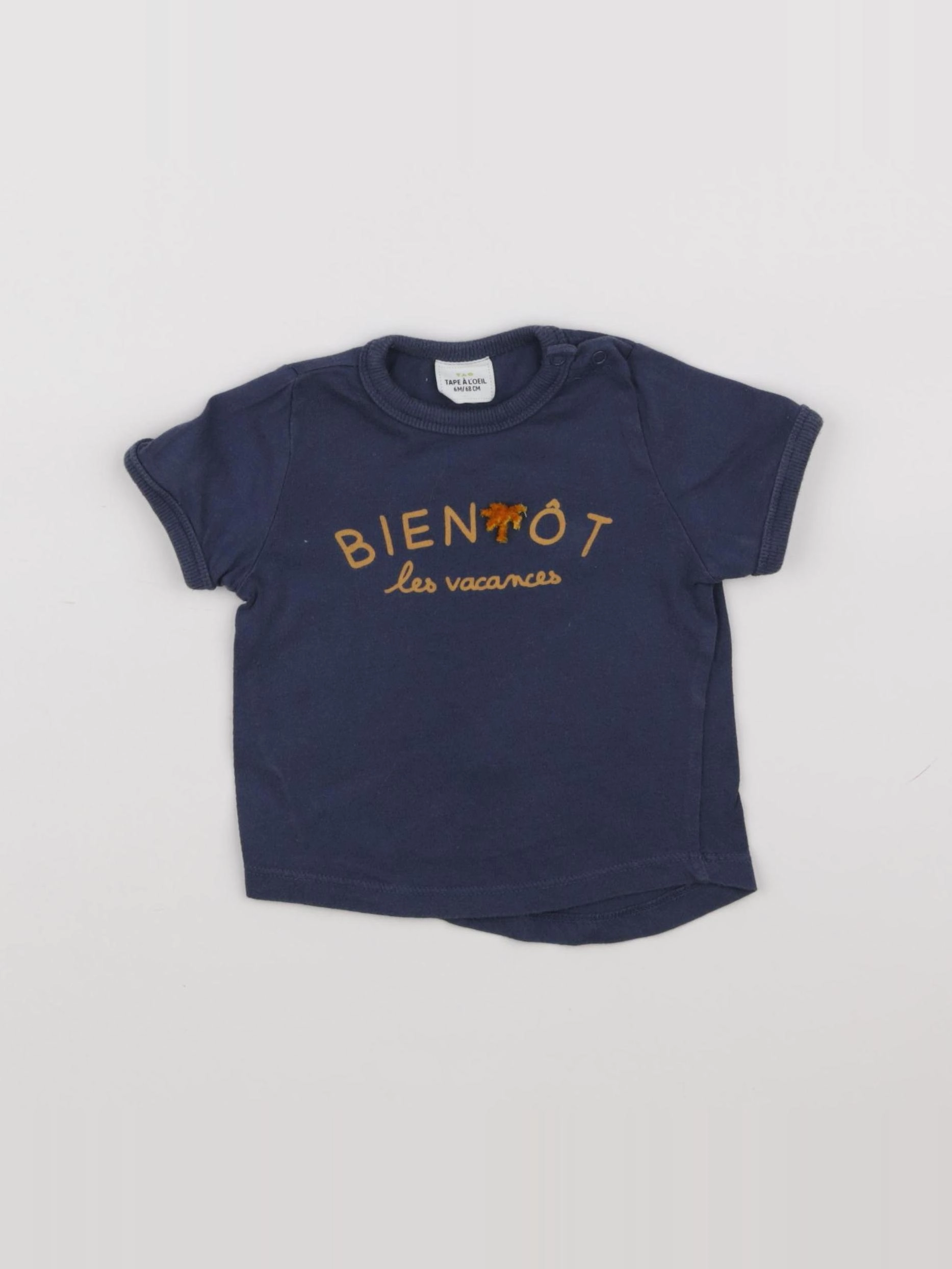 Tape à l'oeil - tee-shirt bleu - 6 mois