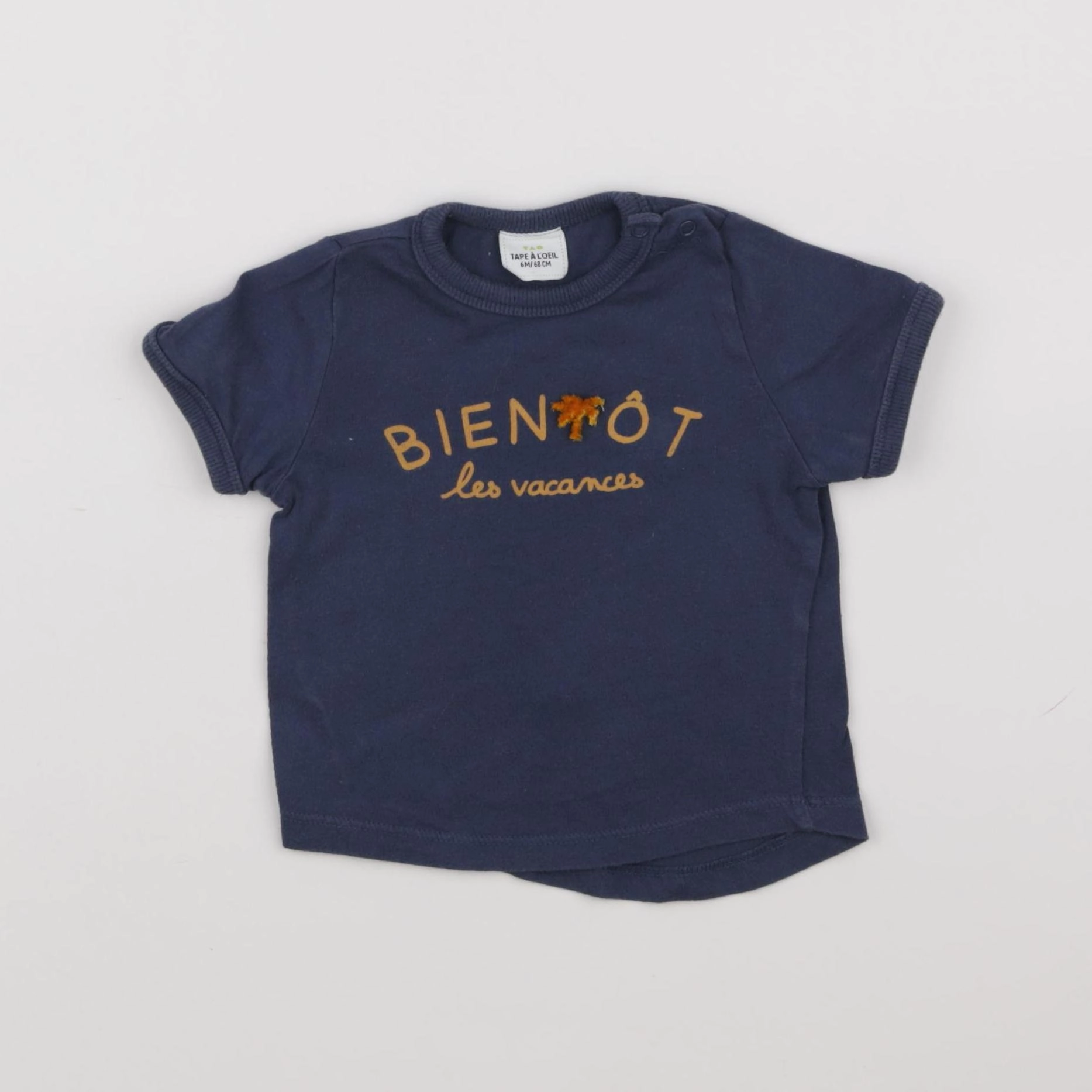 Tape à l'oeil - tee-shirt bleu - 6 mois