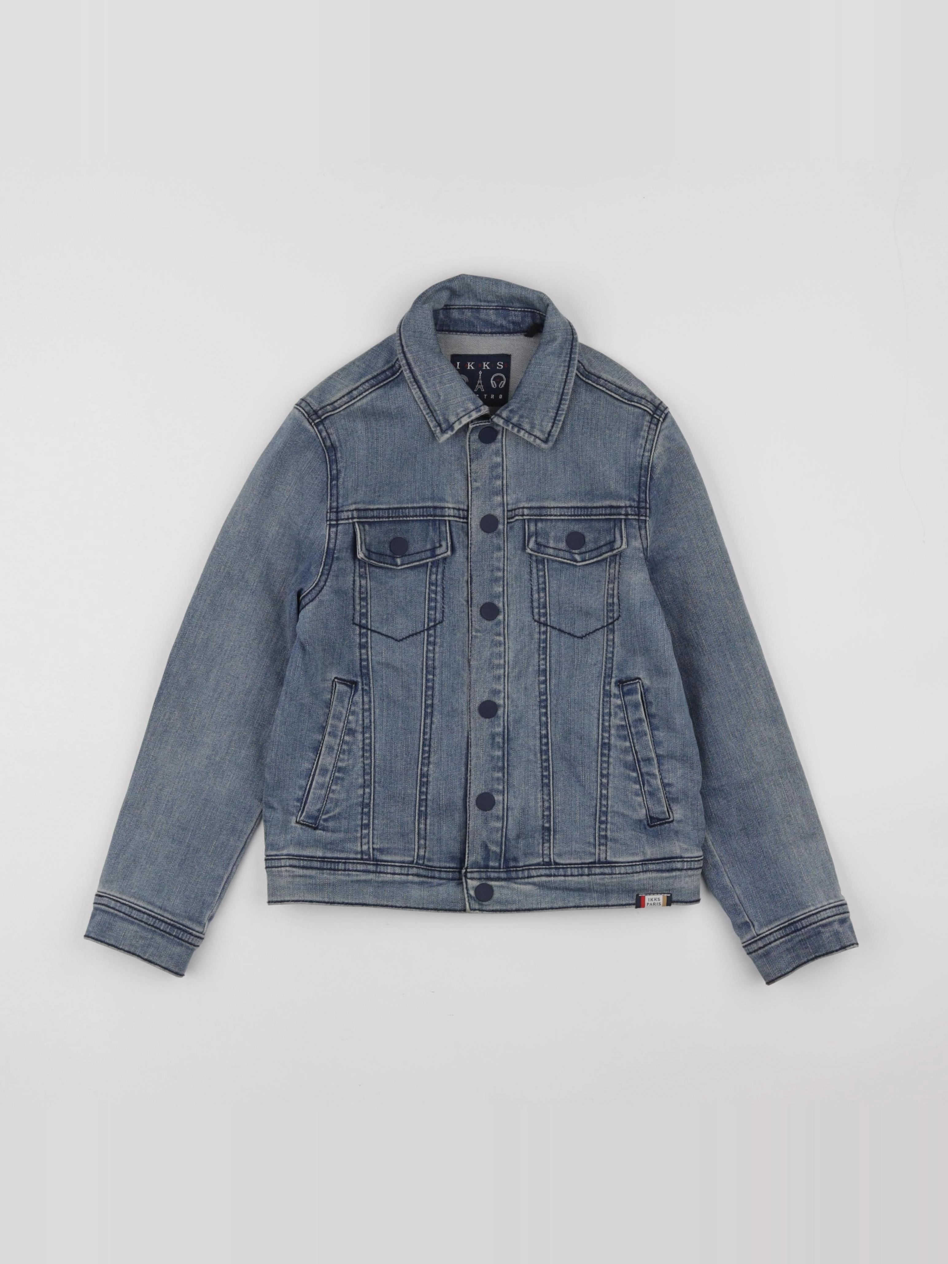 IKKS - veste imprimé au dos bleu - 8 ans