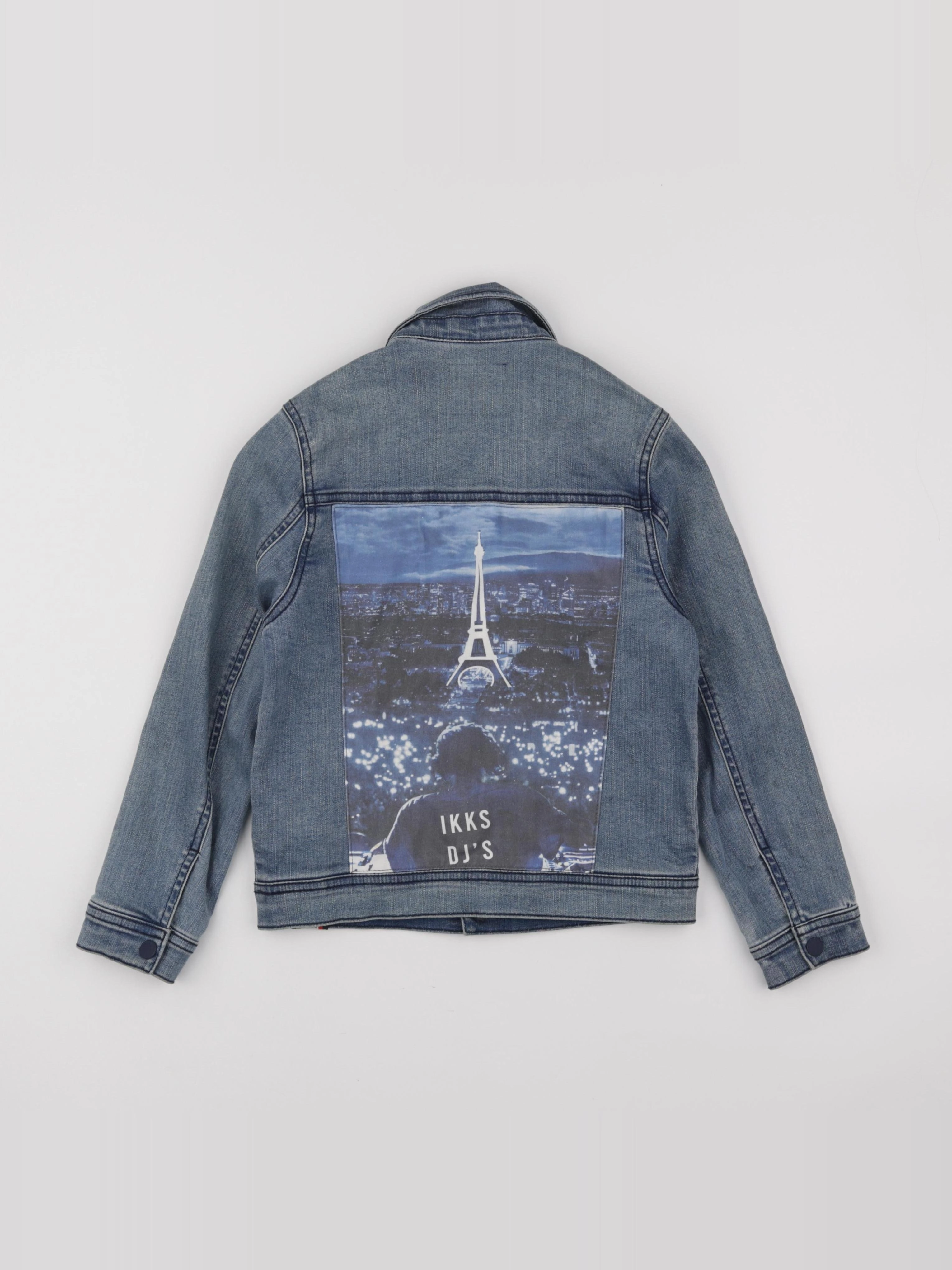 IKKS - veste imprimé au dos bleu - 8 ans