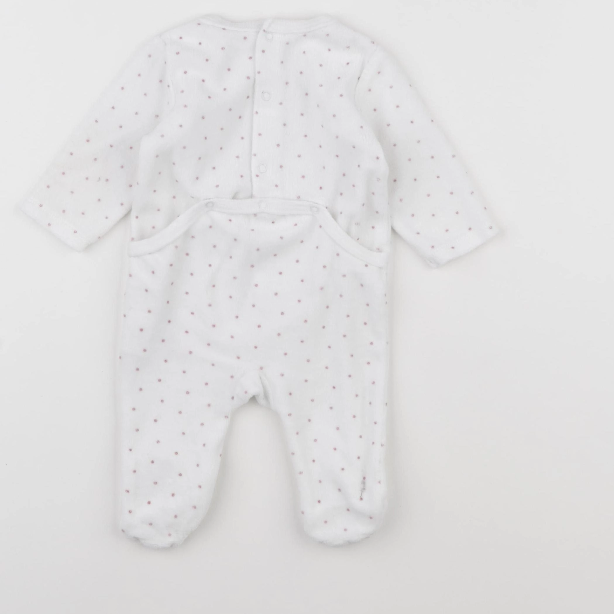 Vertbaudet - pyjama velours blanc - 3 mois