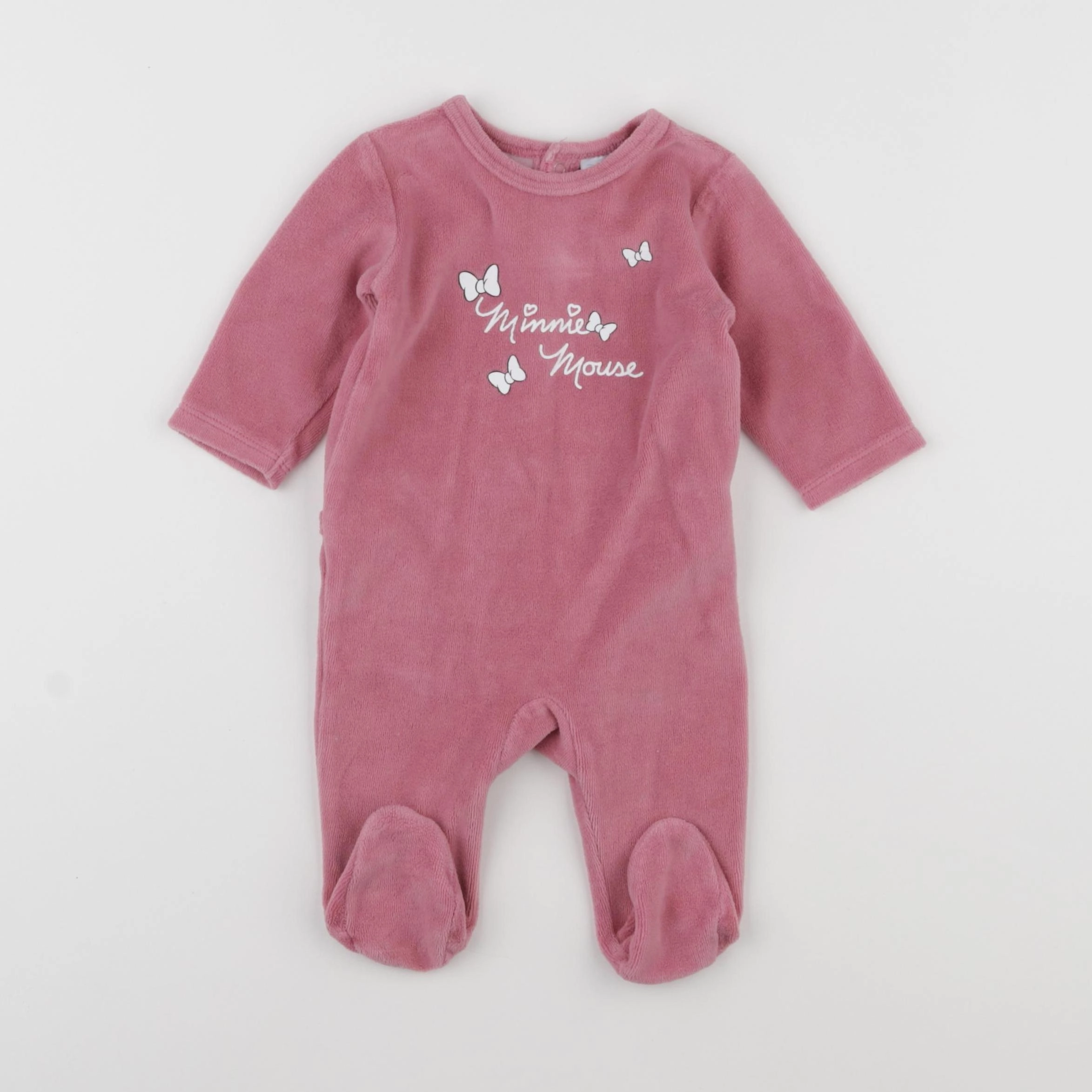 Vertbaudet - pyjama velours rose - 3 mois