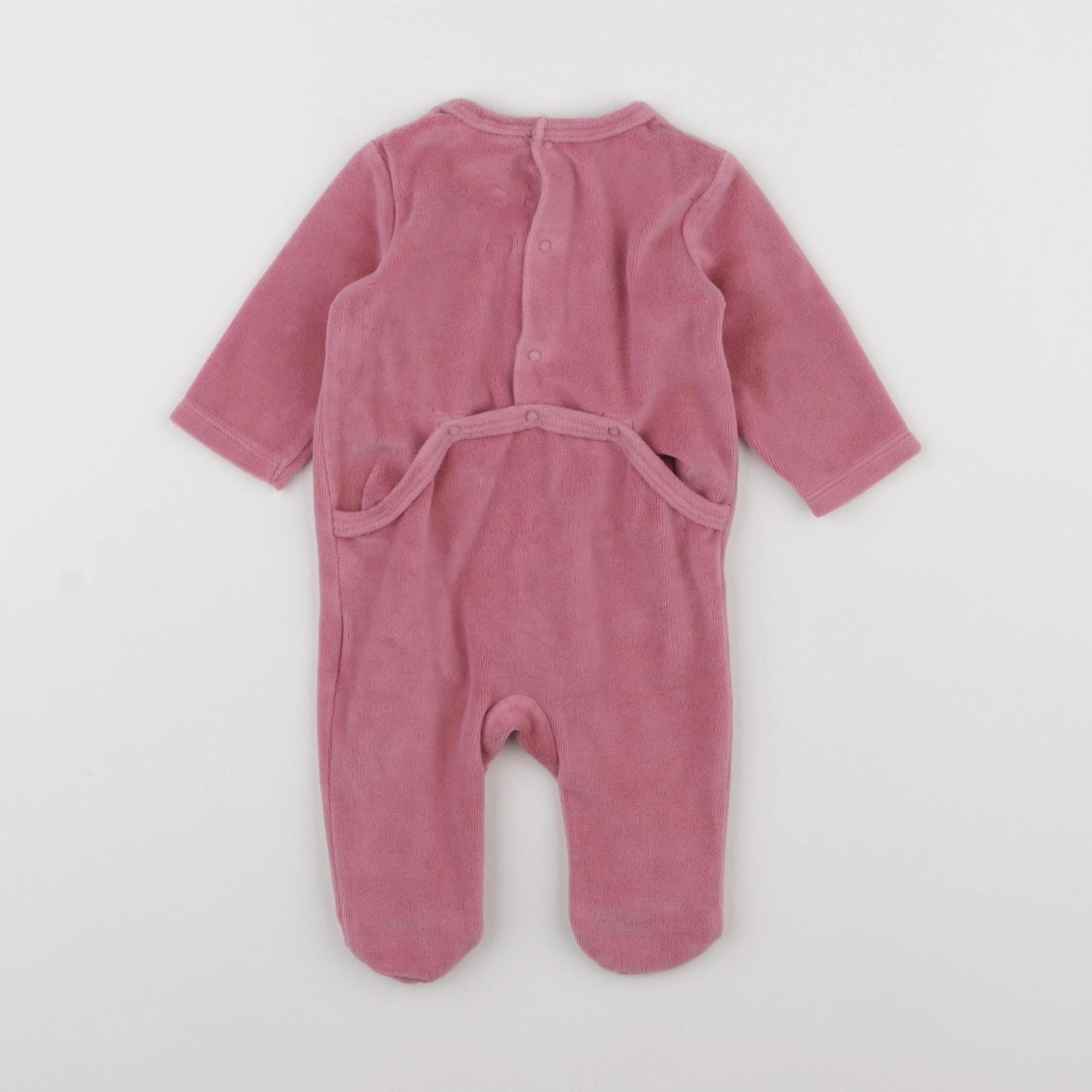 Vertbaudet - pyjama velours rose - 3 mois