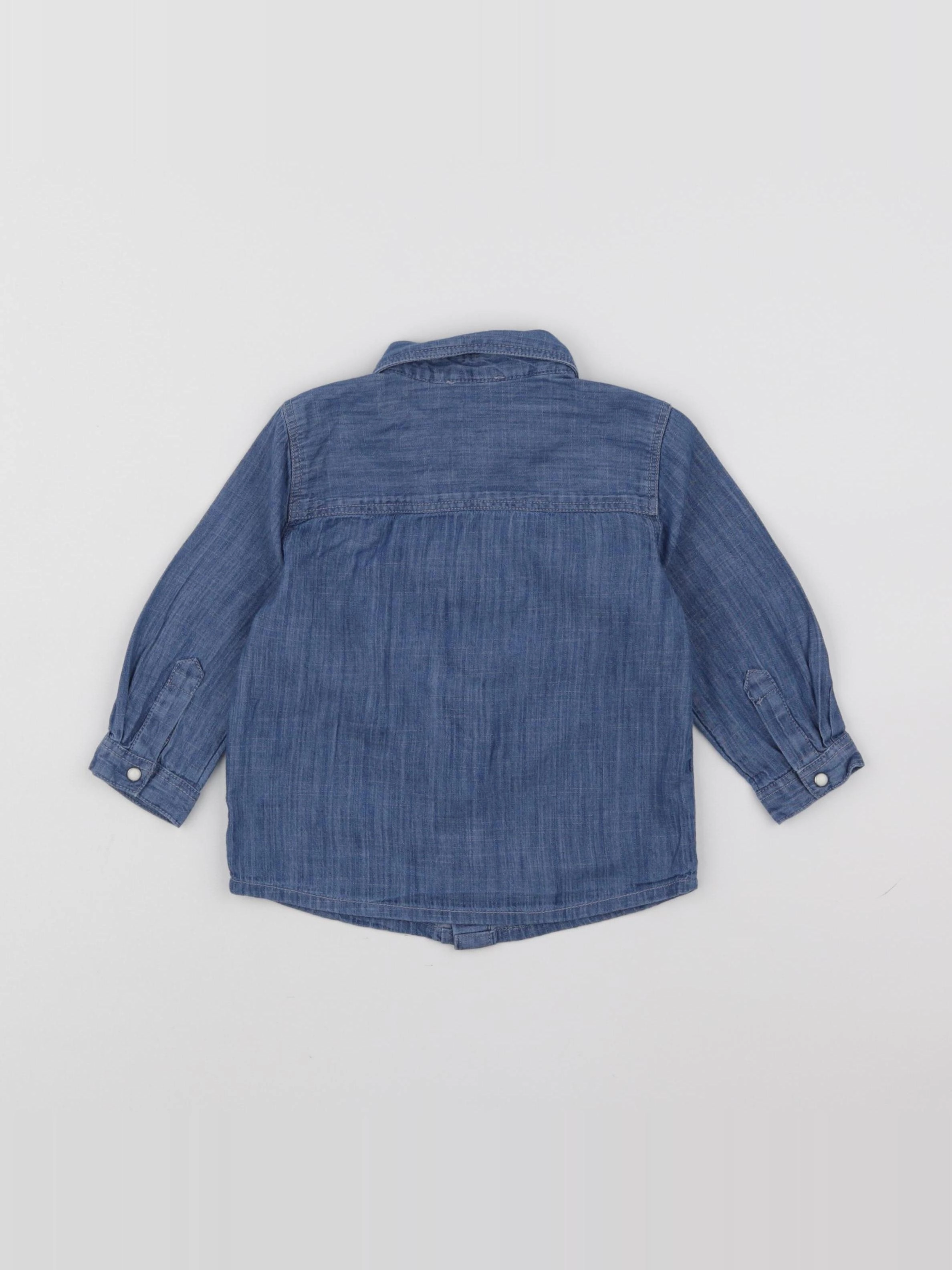 Boutchou - chemise bleu - 18 mois