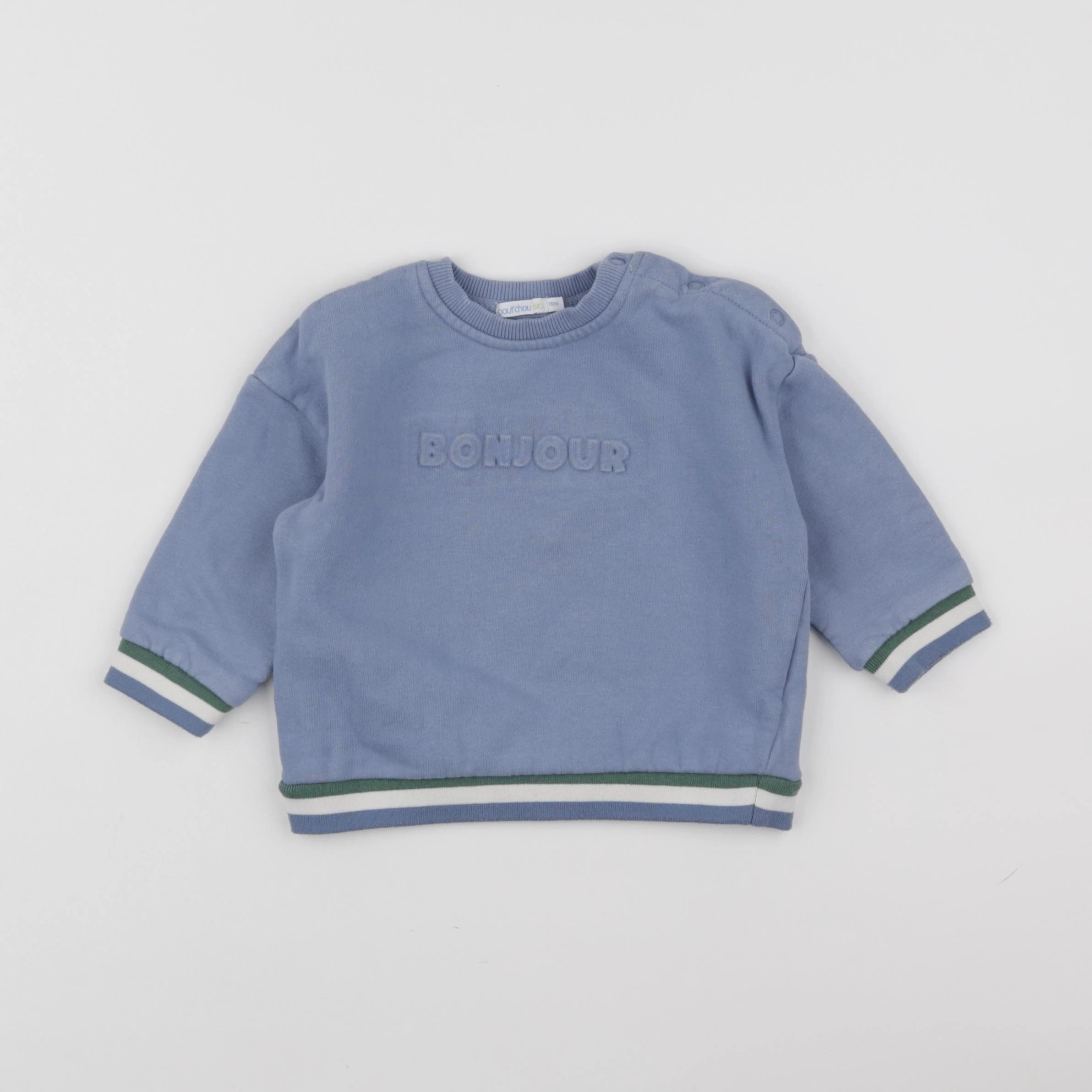 Boutchou - sweat bleu - 18 mois