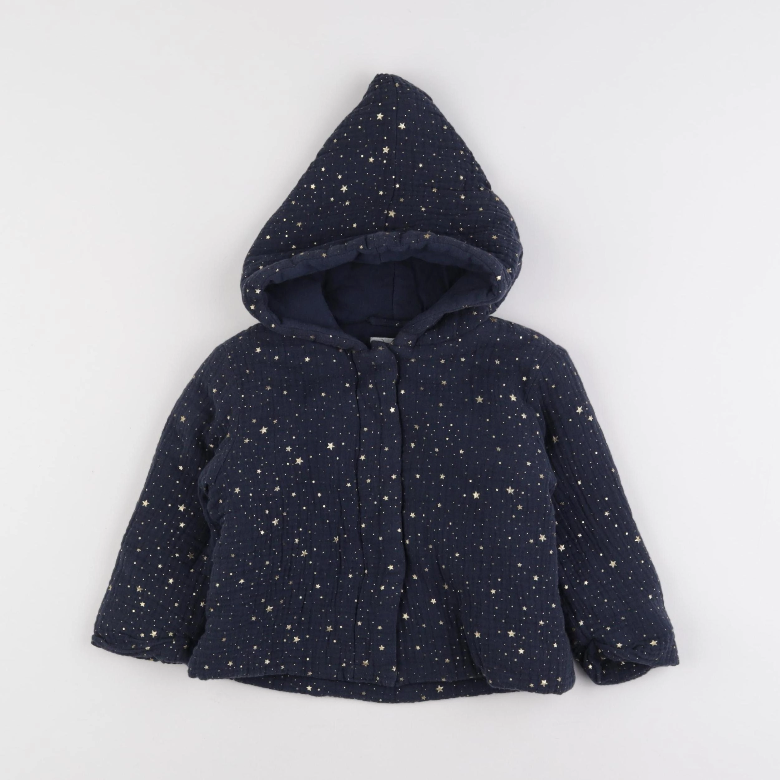 Vertbaudet - veste bleu, or - 18 mois
