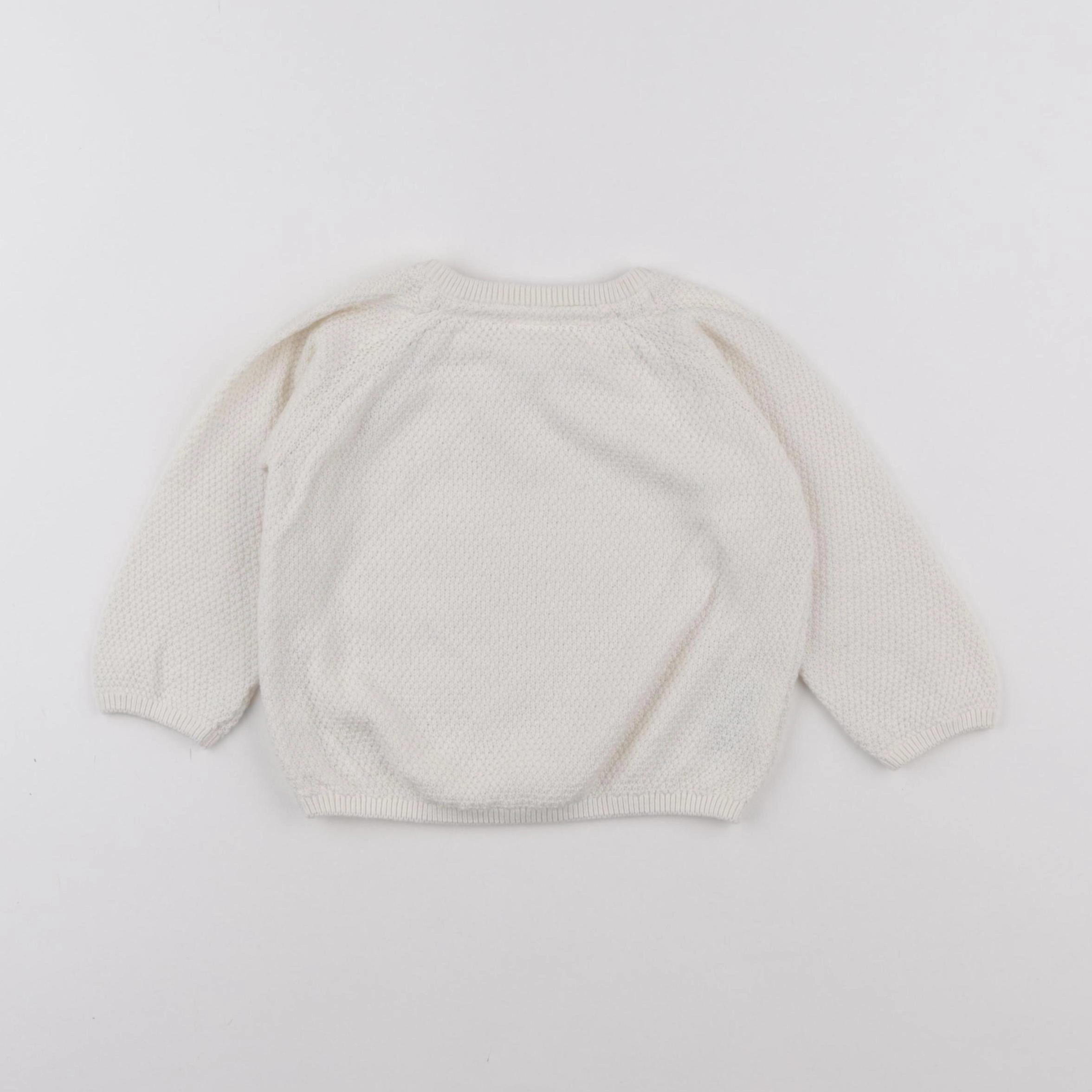 H&M - pull beige - 6/9 mois
