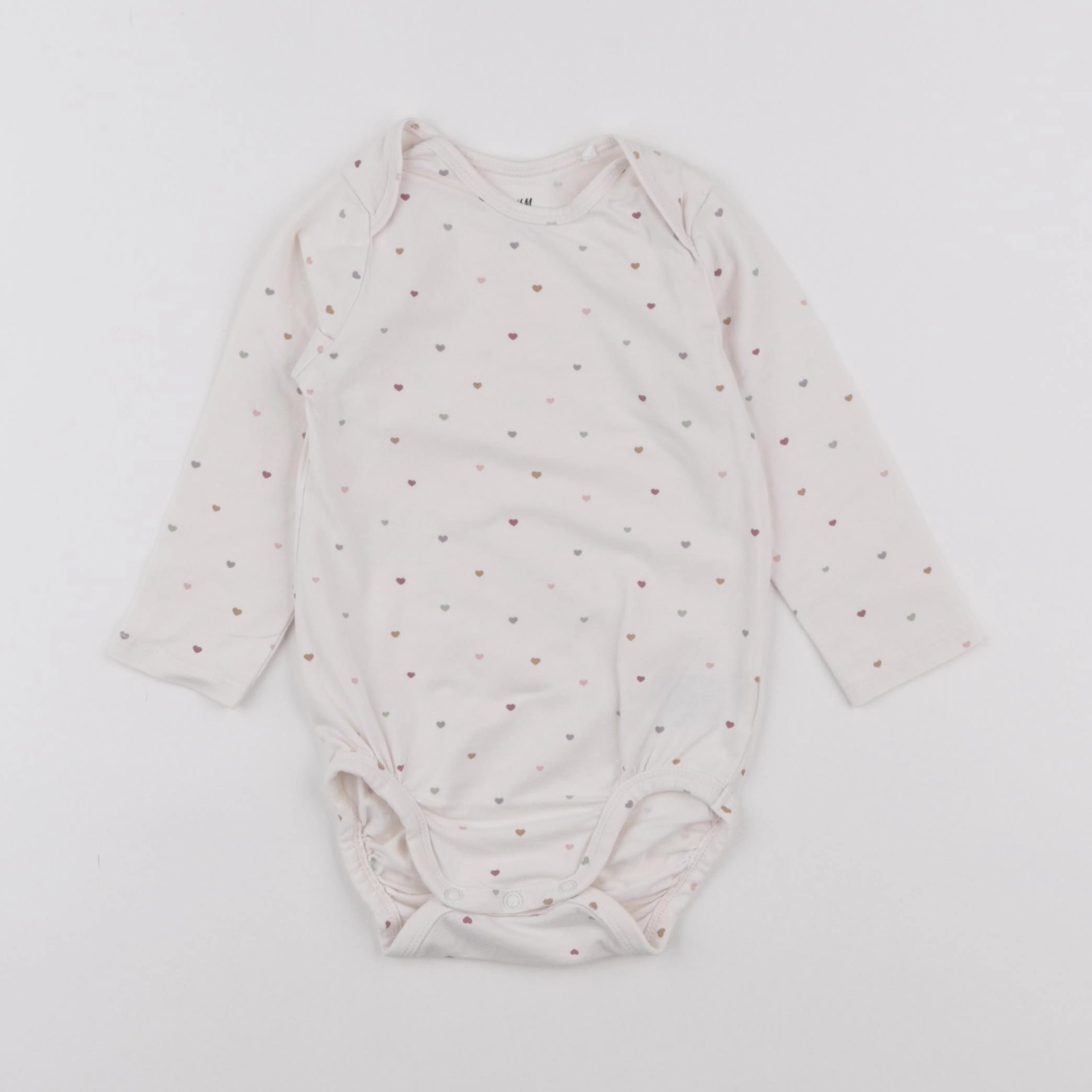 H&M - body beige - 6/9 mois
