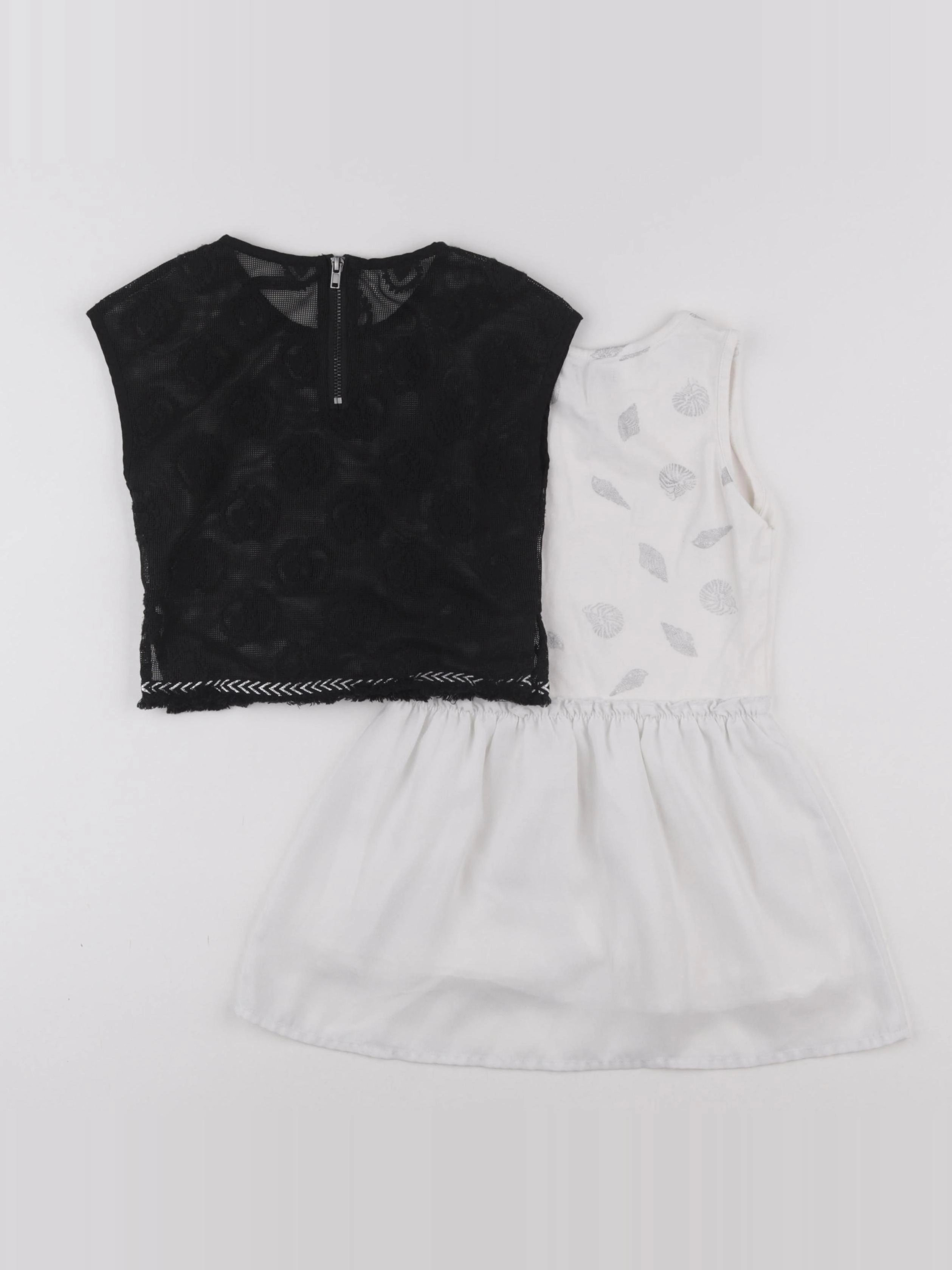 IKKS - robe gris, noir - 4 ans