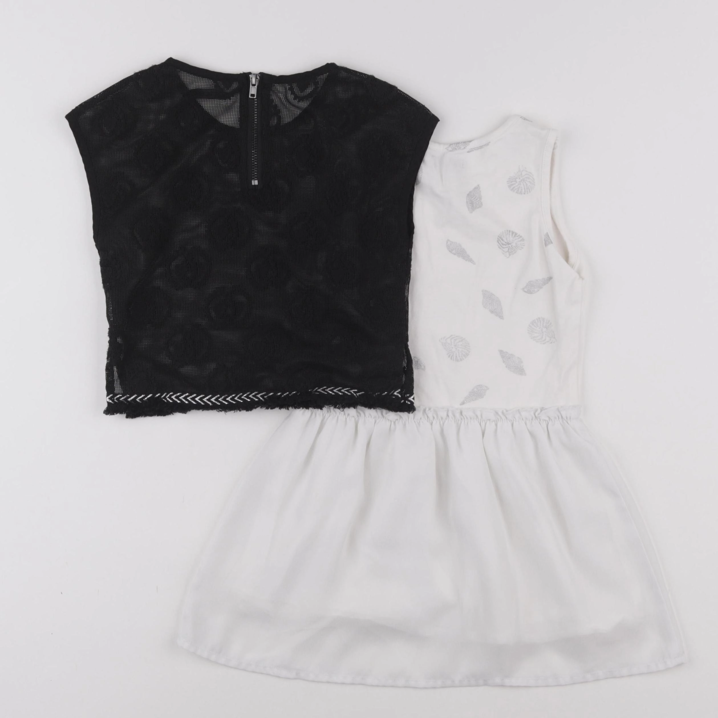 IKKS - robe gris, noir - 4 ans