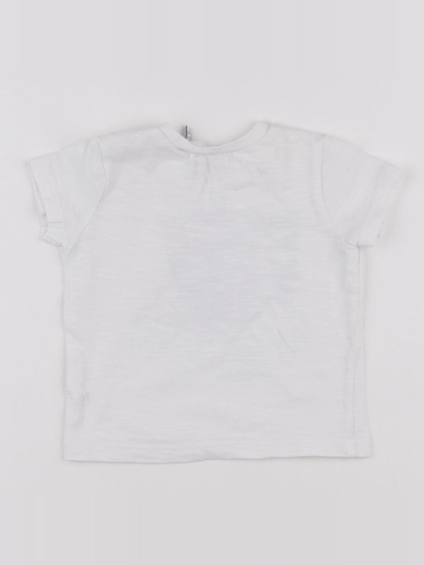 IKKS - tee-shirt blanc, bleu - 6 mois