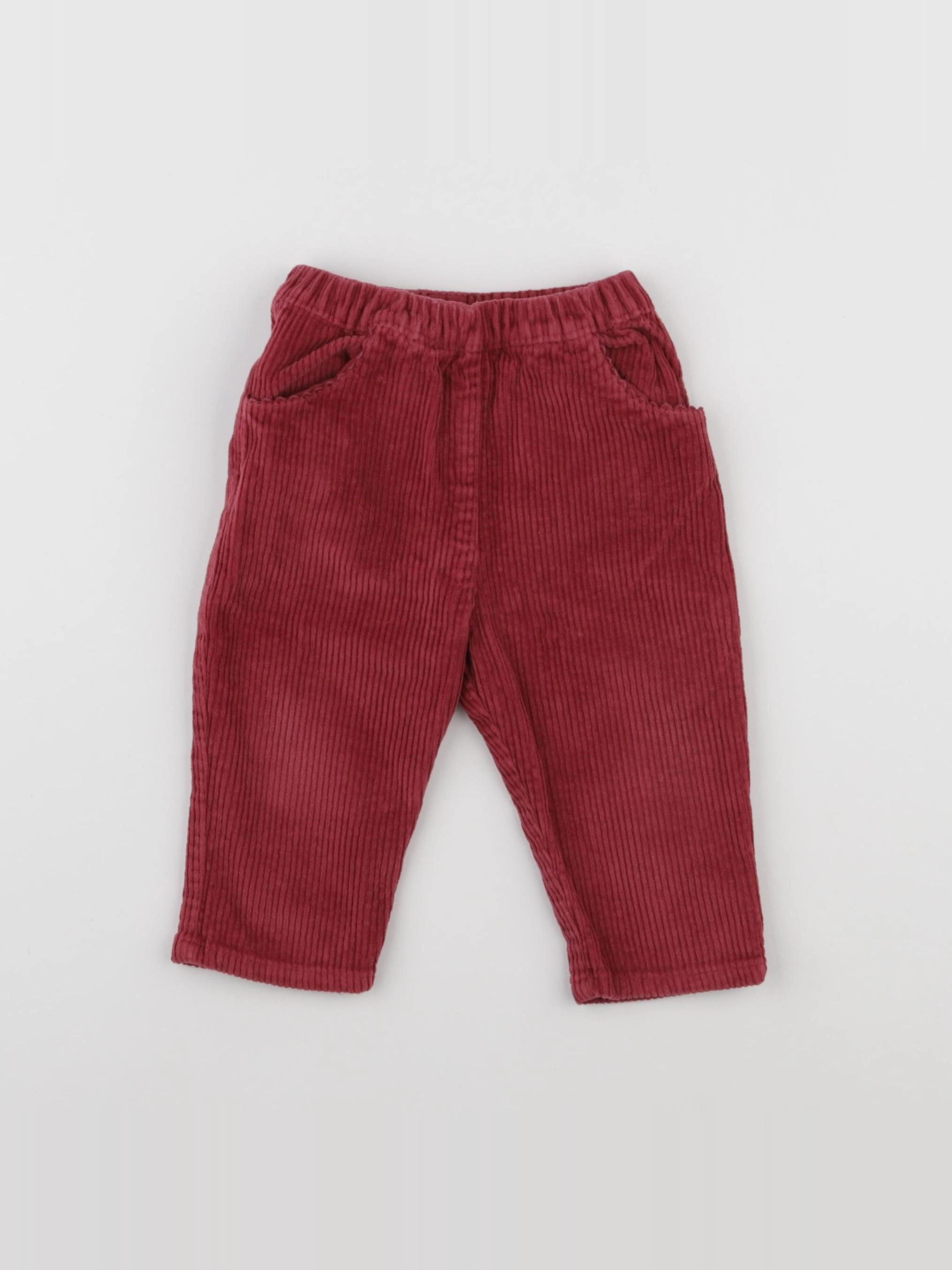 Cyrillus - pantalon rouge - 12 mois