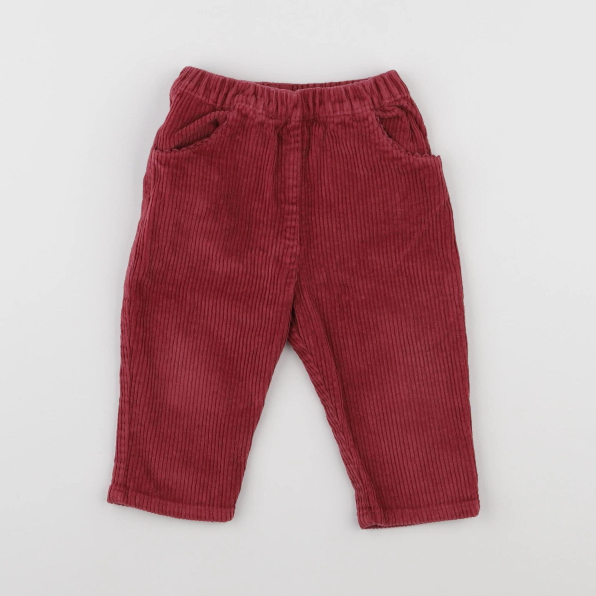 Cyrillus - pantalon rouge - 12 mois
