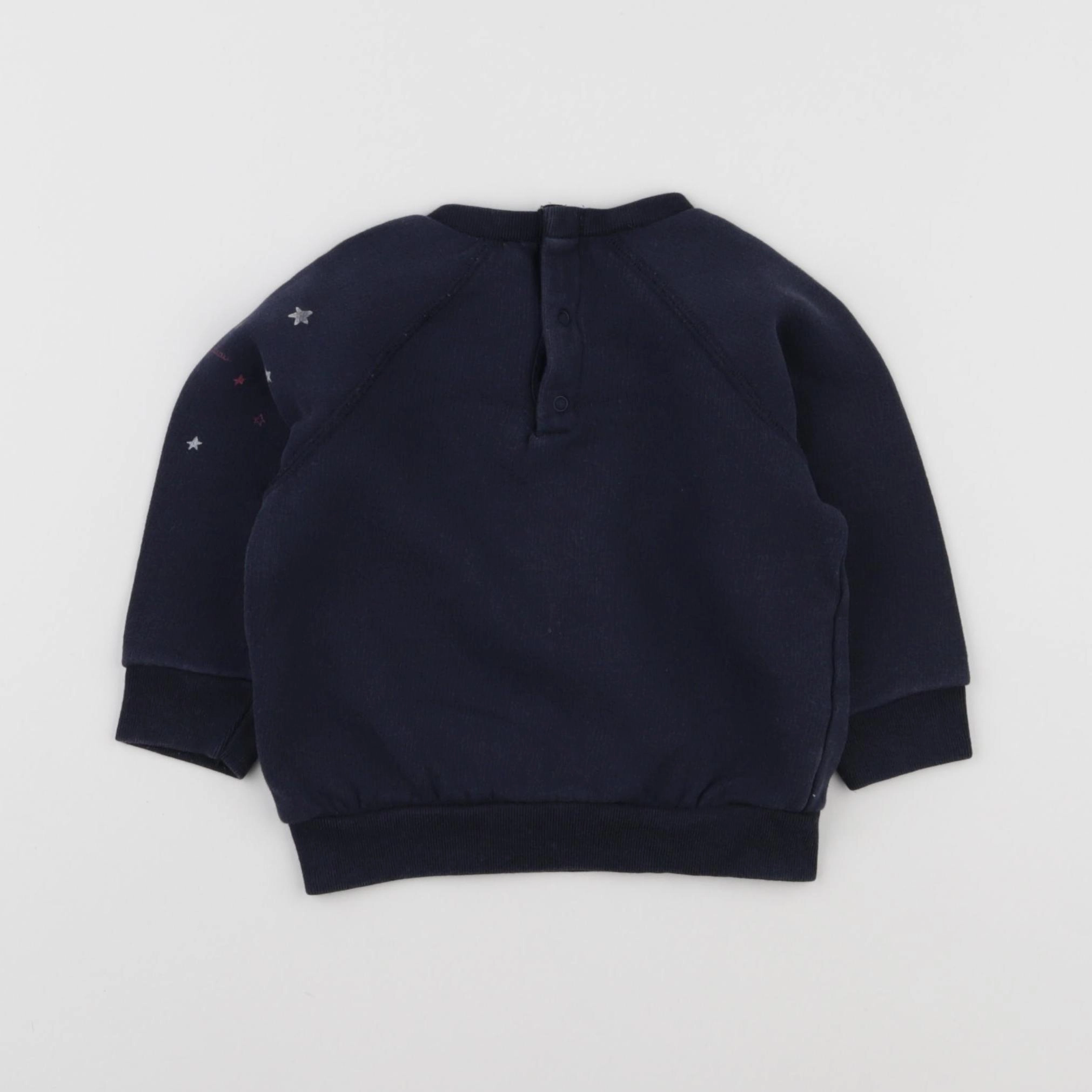 Petit Bateau - sweat bleu - 18 mois