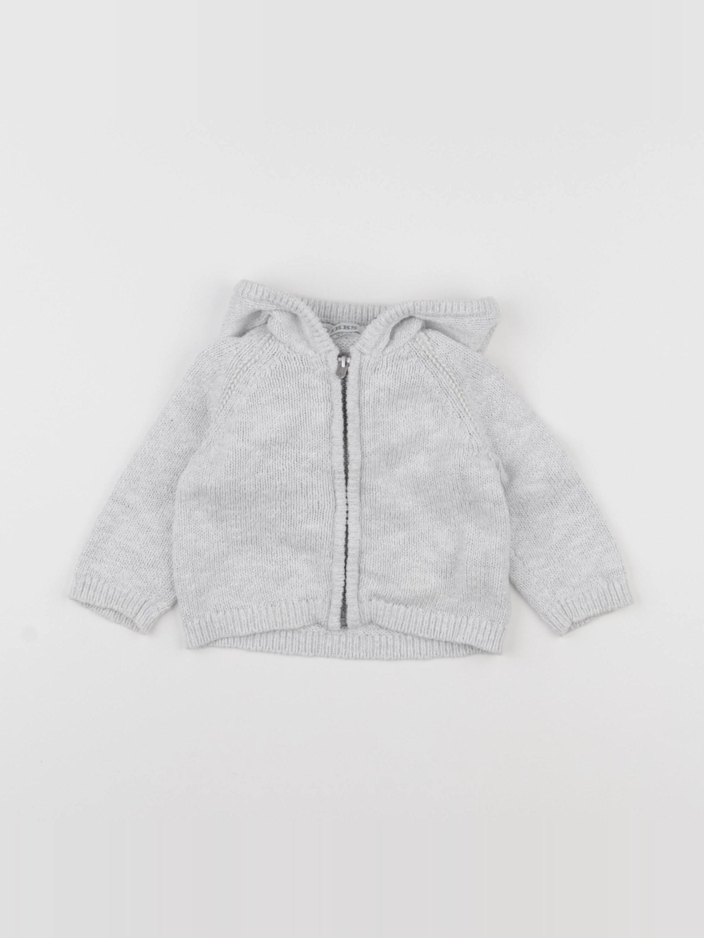 IKKS - gilet gris, argent - 6 mois