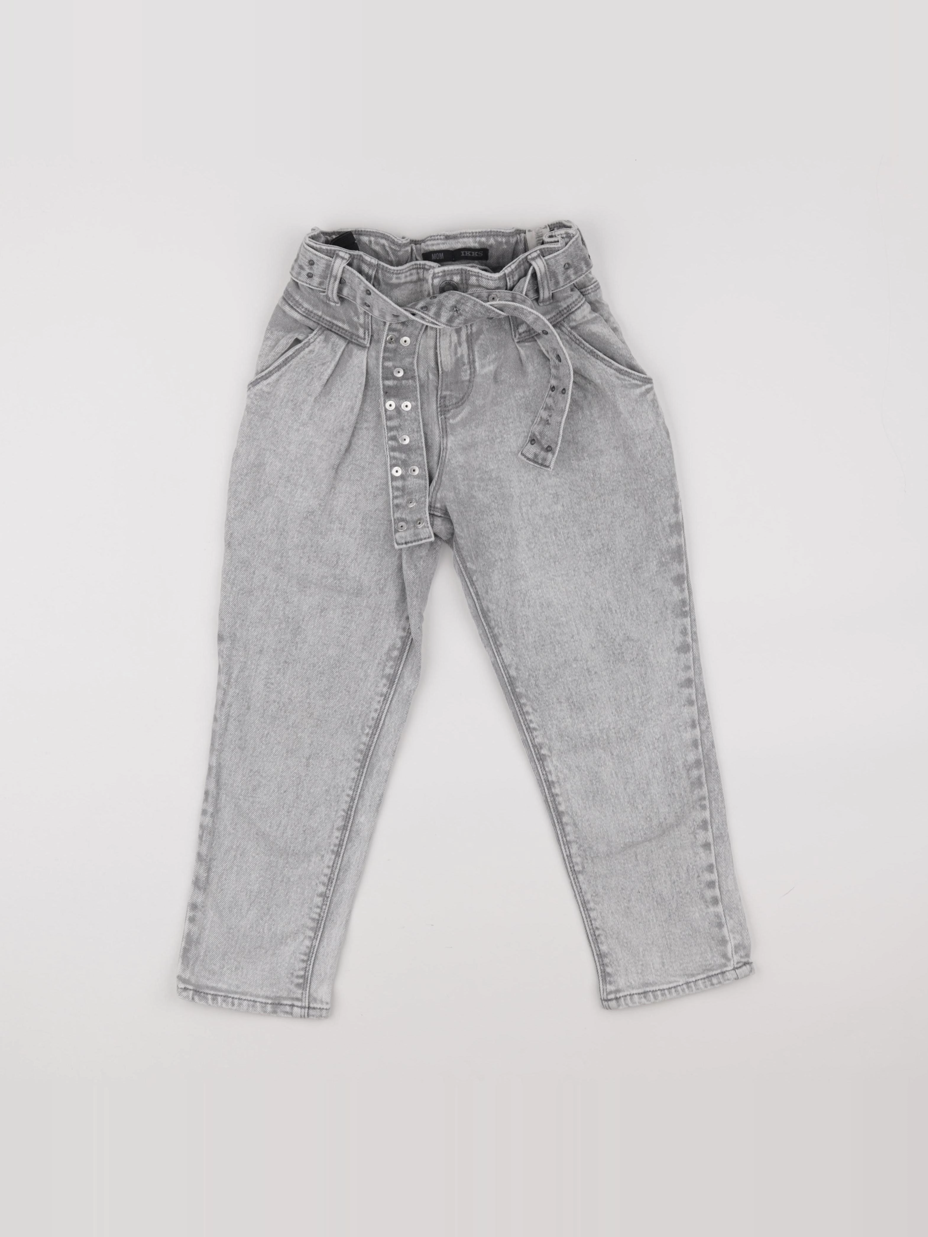 IKKS - jean gris - 7 ans