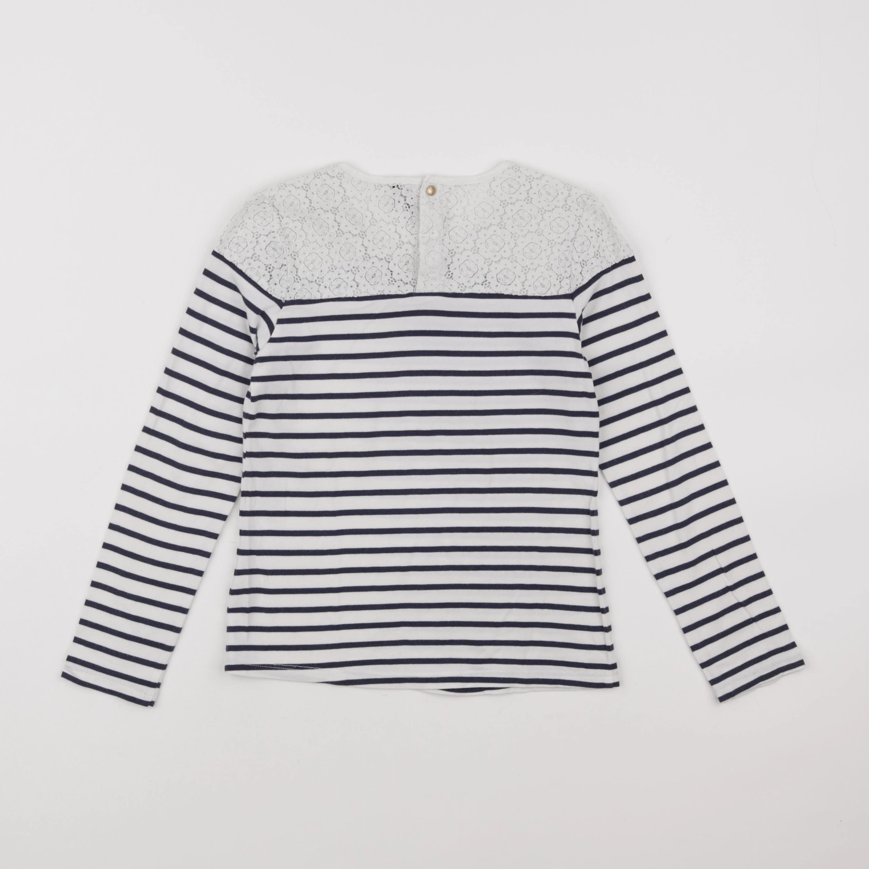 IKKS - tee-shirt blanc, bleu - 8 ans