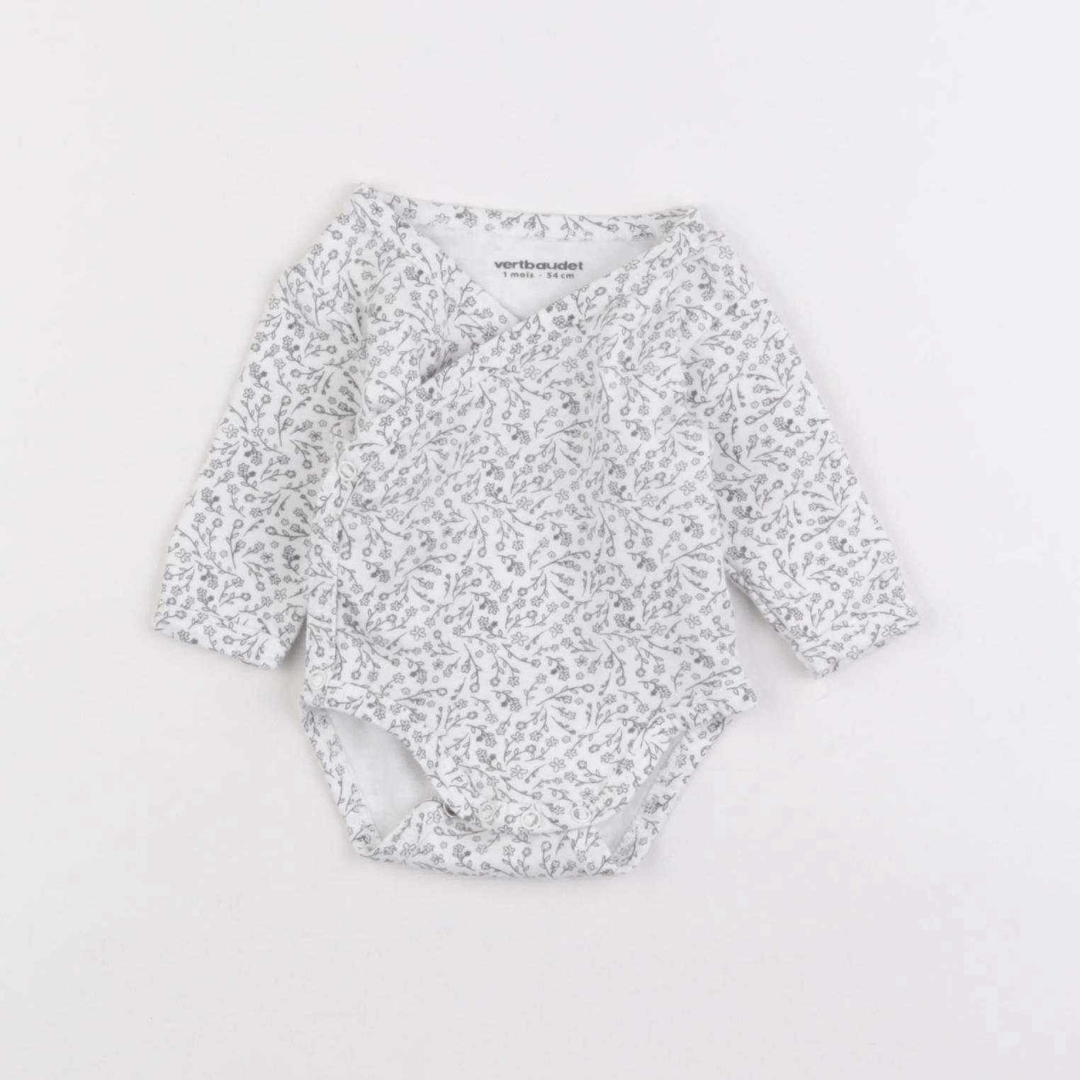 Vertbaudet - body blanc - 1 mois