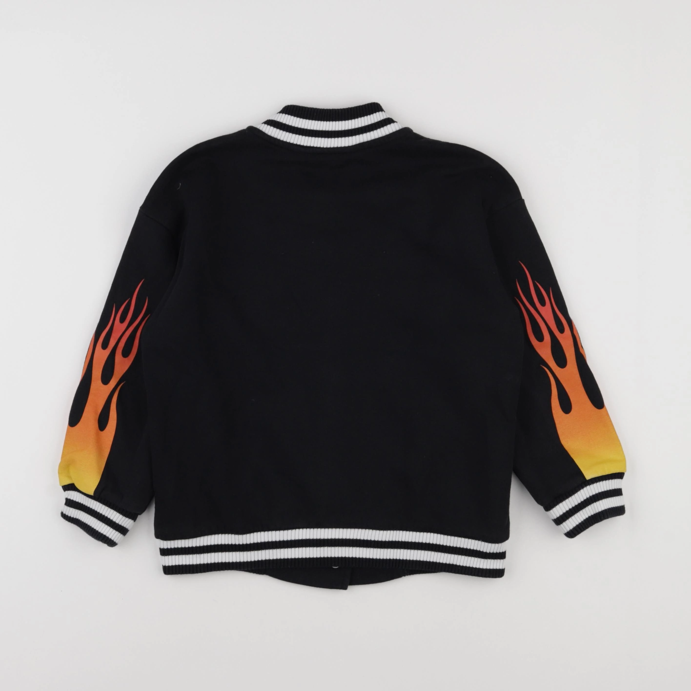 H&M - sweat noir, orange - 4/6 ans