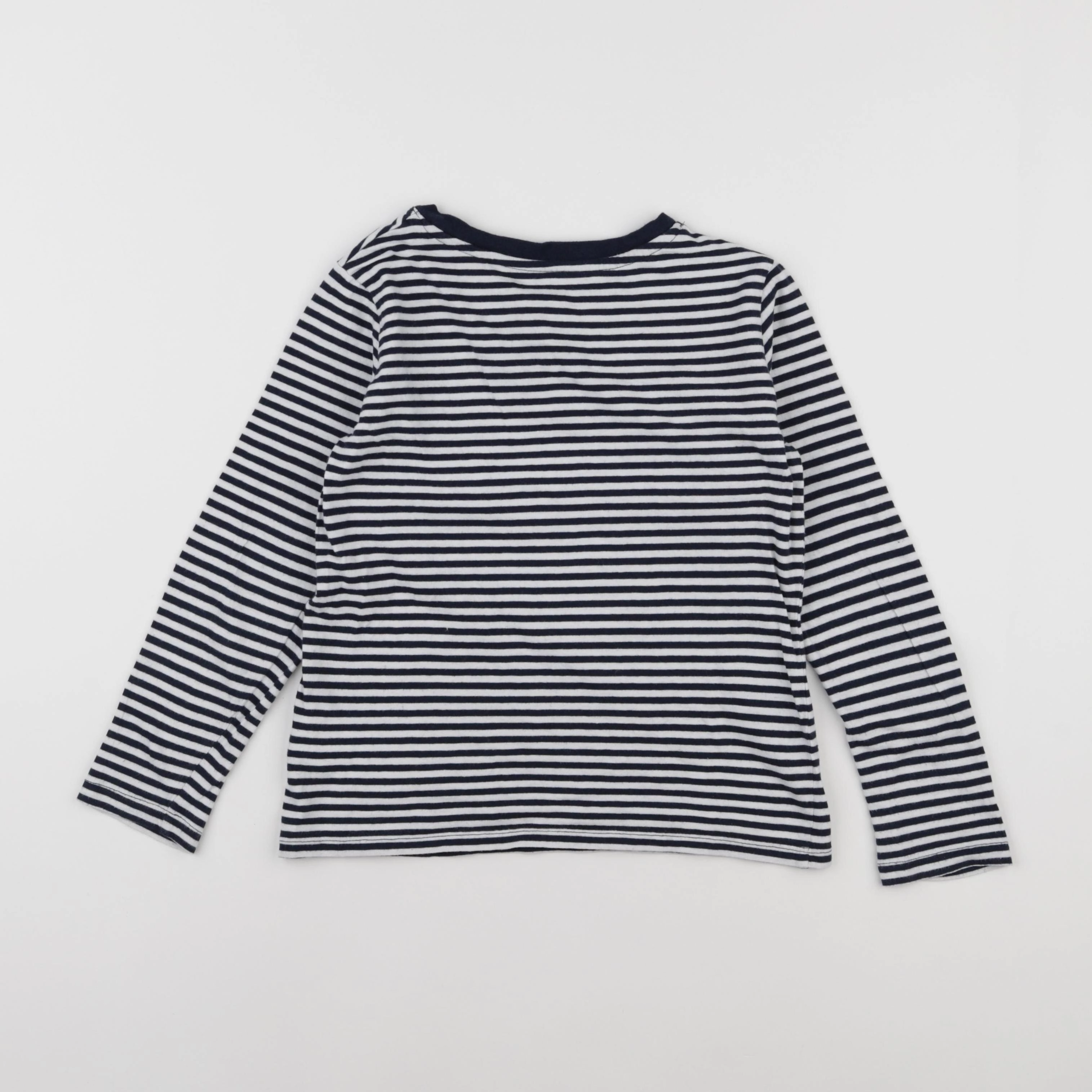 H&M - tee-shirt bleu, blanc - 6/7 ans